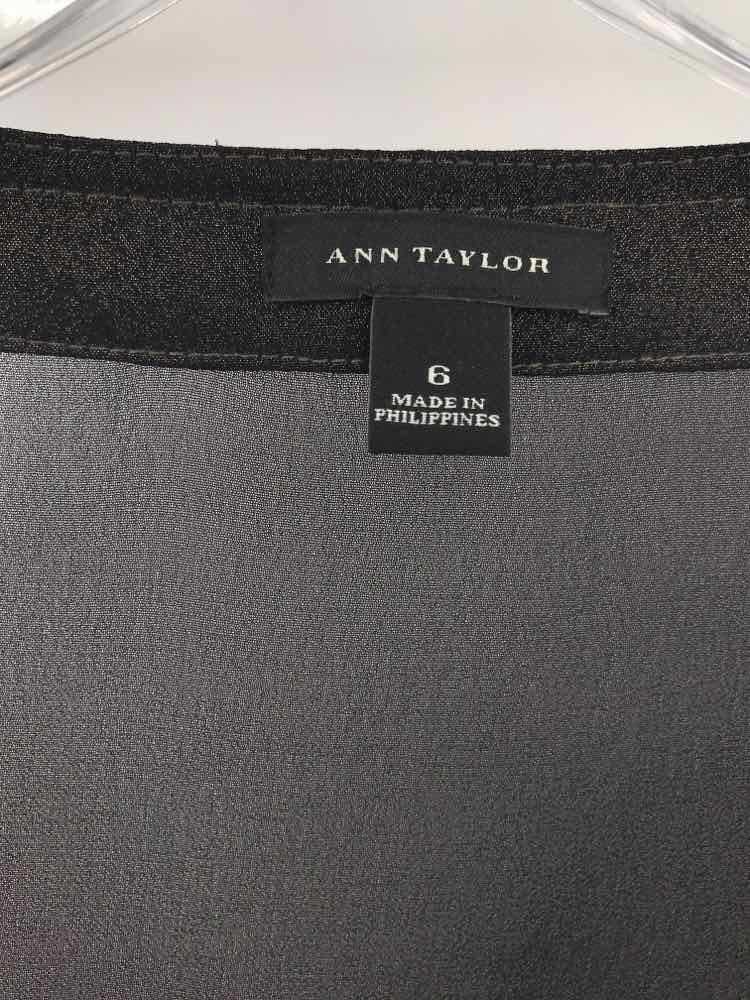 Pre-Owned Ann Taylor Brown Size 6 Button Down Blouse for Women | Office Wear & Casual Outfits | Perfect for Work, Dates & Everyday Style