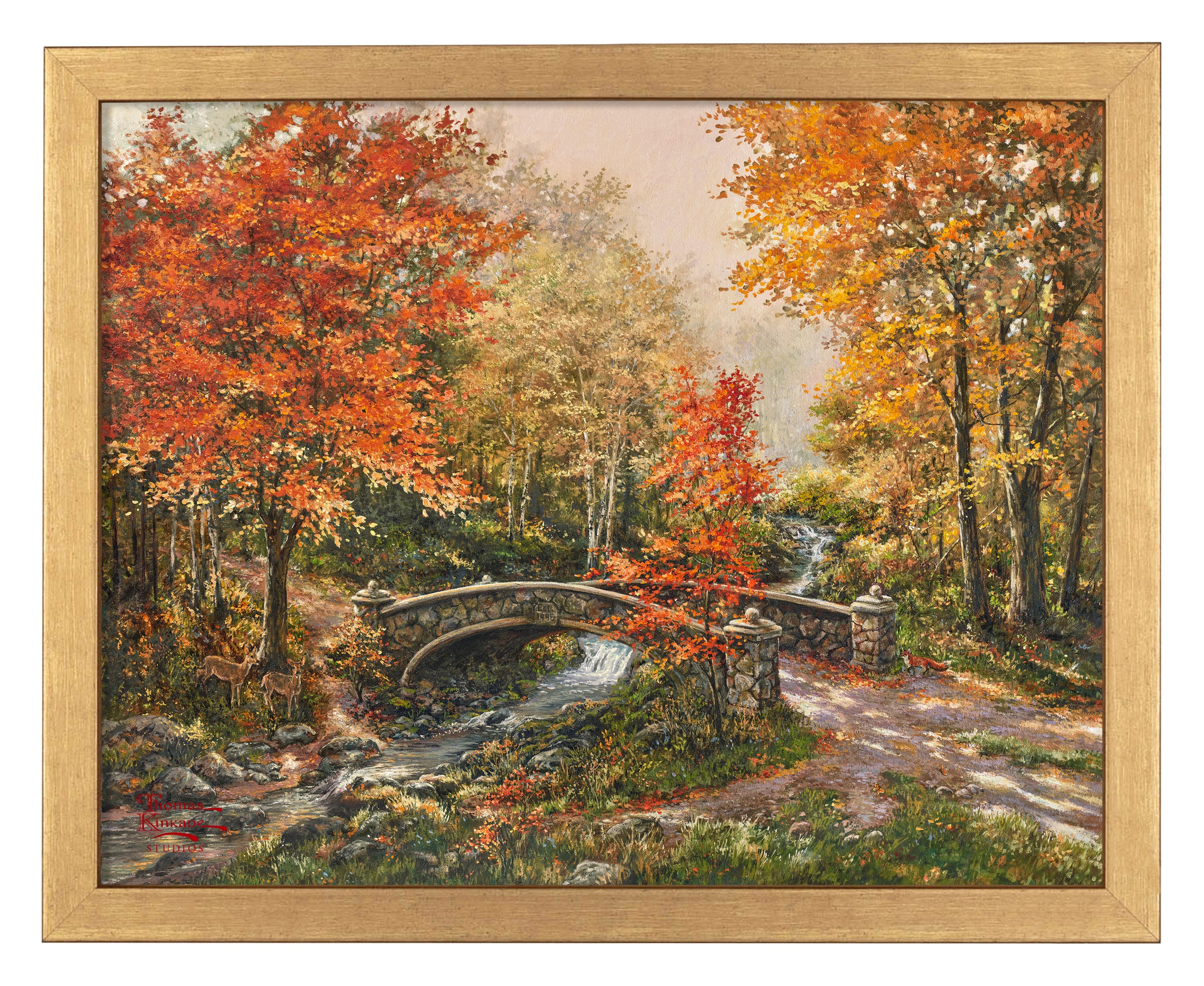 Fall at Fox Creek Bridge Art Prints - Stunning Landscape Wall Decor for Home, Office & Gifts | Autumn Scenery Fine Art Poster