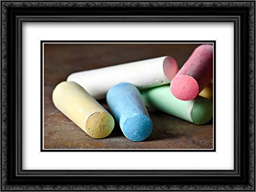18x15 Black Ornate Framed Double Matted Museum Art Print - 'Sidewalk Chalk I' by C. Thomas McNemar | Perfect for Living Room, Bedroom & Office Wall Decor