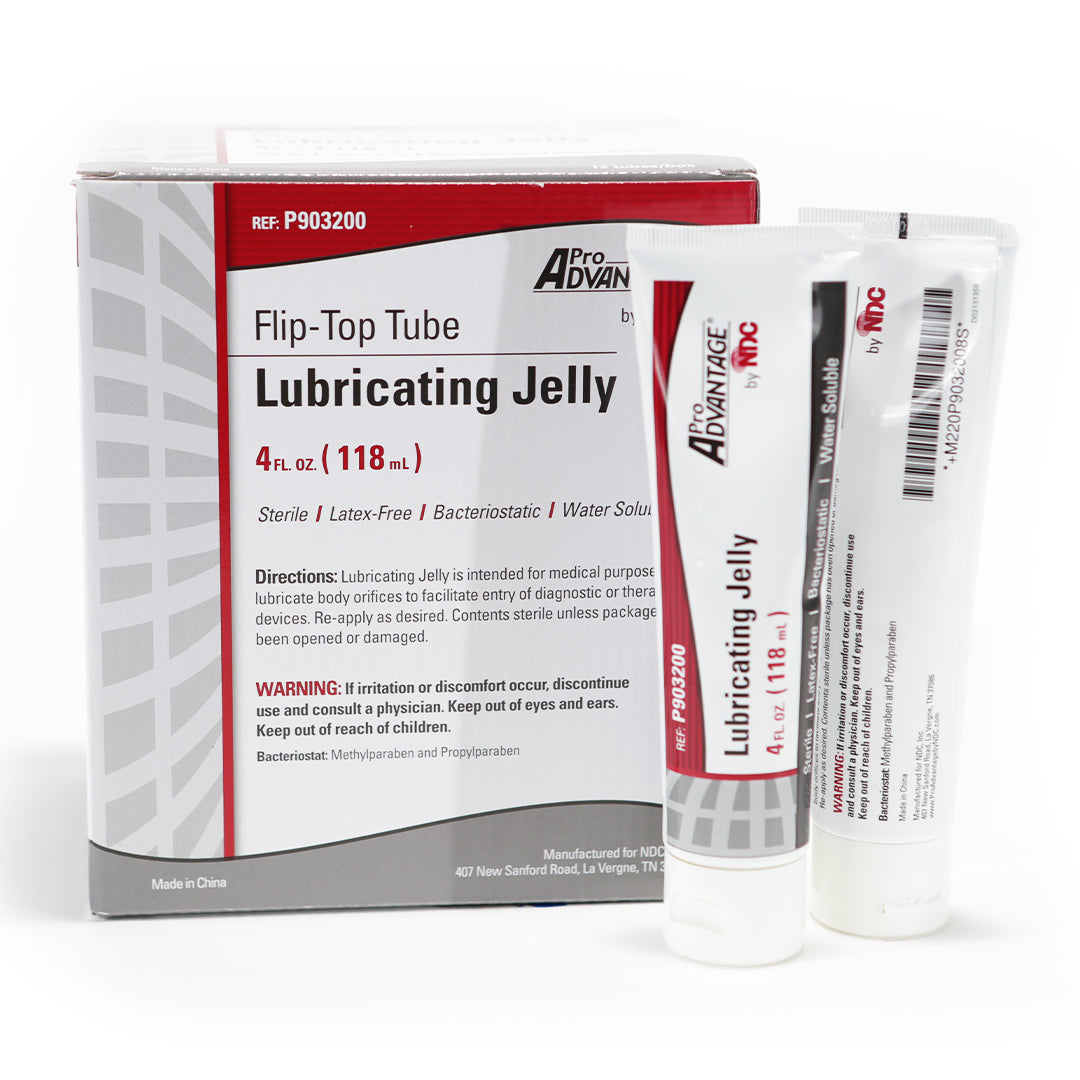Sterile Lubricating Jelly 4oz Flip Tube - Personal Lubricant for Intimacy, Massage & Medical Use