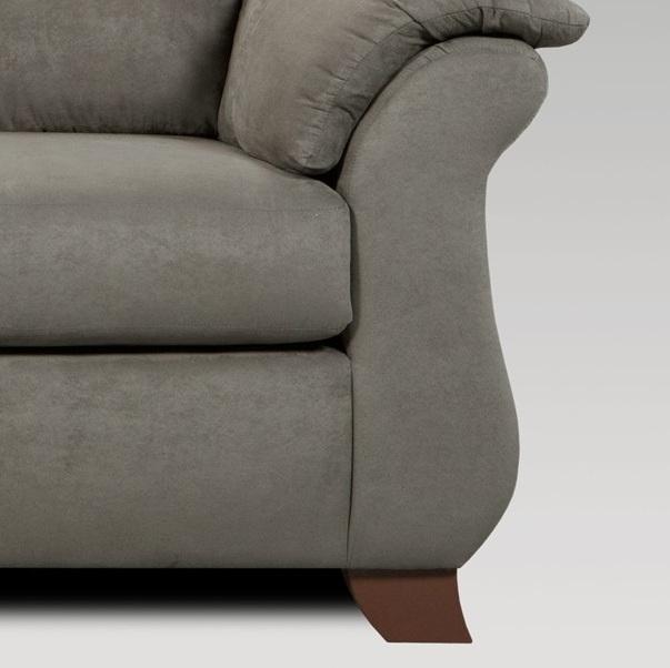 Aruca Sensations Grey Microfiber Pillow Back Loveseat - Soft & Comfortable Small Sofa for Living Room, Bedroom, or Office - Perfect for Relaxing, Reading & Entertaining Guests