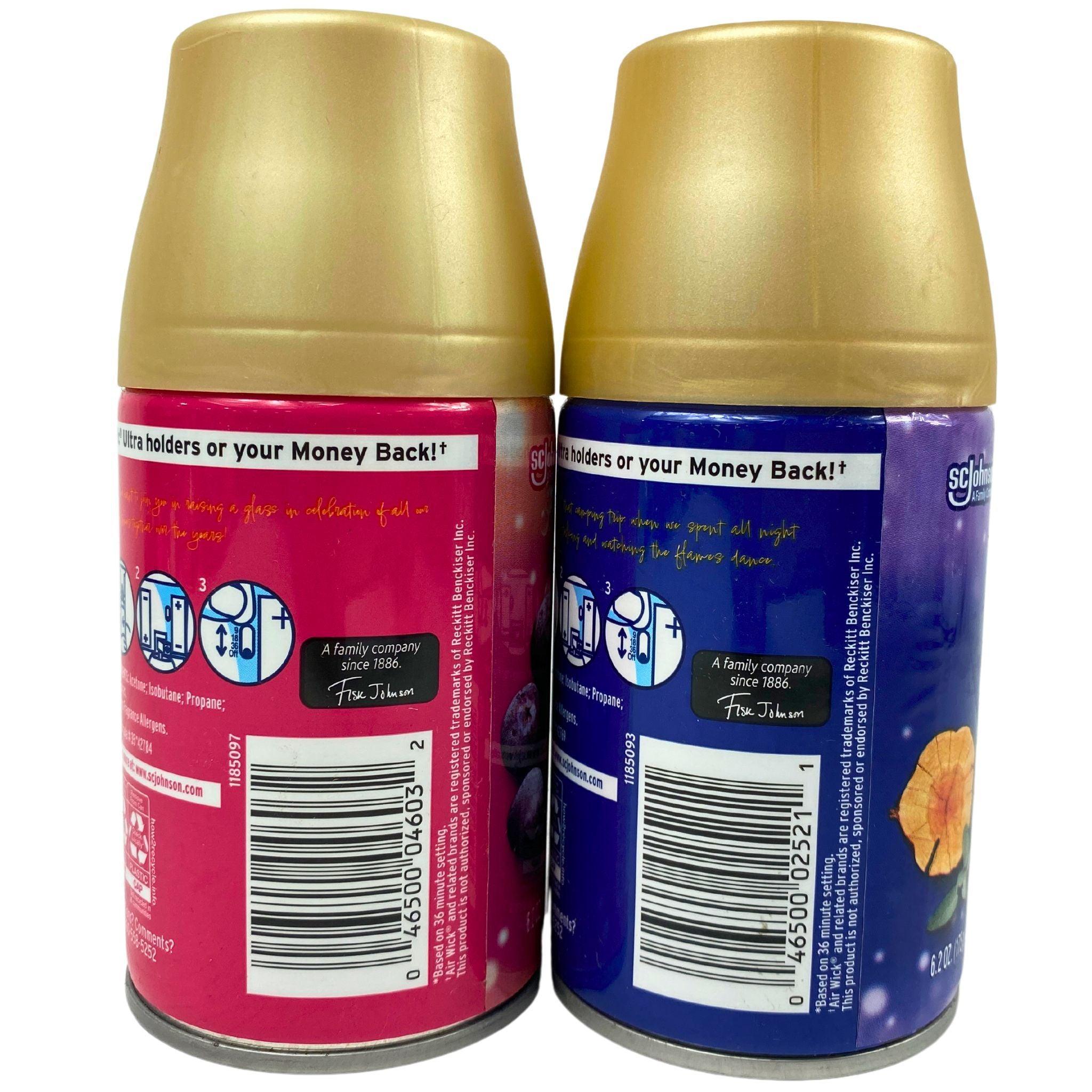 Glade Crisp Cranberry Champagne & Fall Night Limited Edition Automatic Spray Refill 6.2oz (60 Pack) - Long-Lasting Air Freshener for Home, Office, and Car