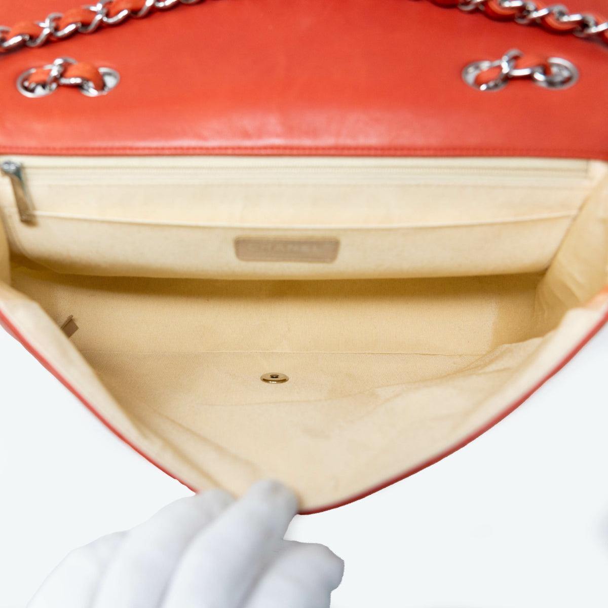 Chanel Red Large Coco Rider Flap Bag - Genuine Leather Designer Handbag for Women | Perfect for Parties, Date Nights & Luxury Fashion Accessories