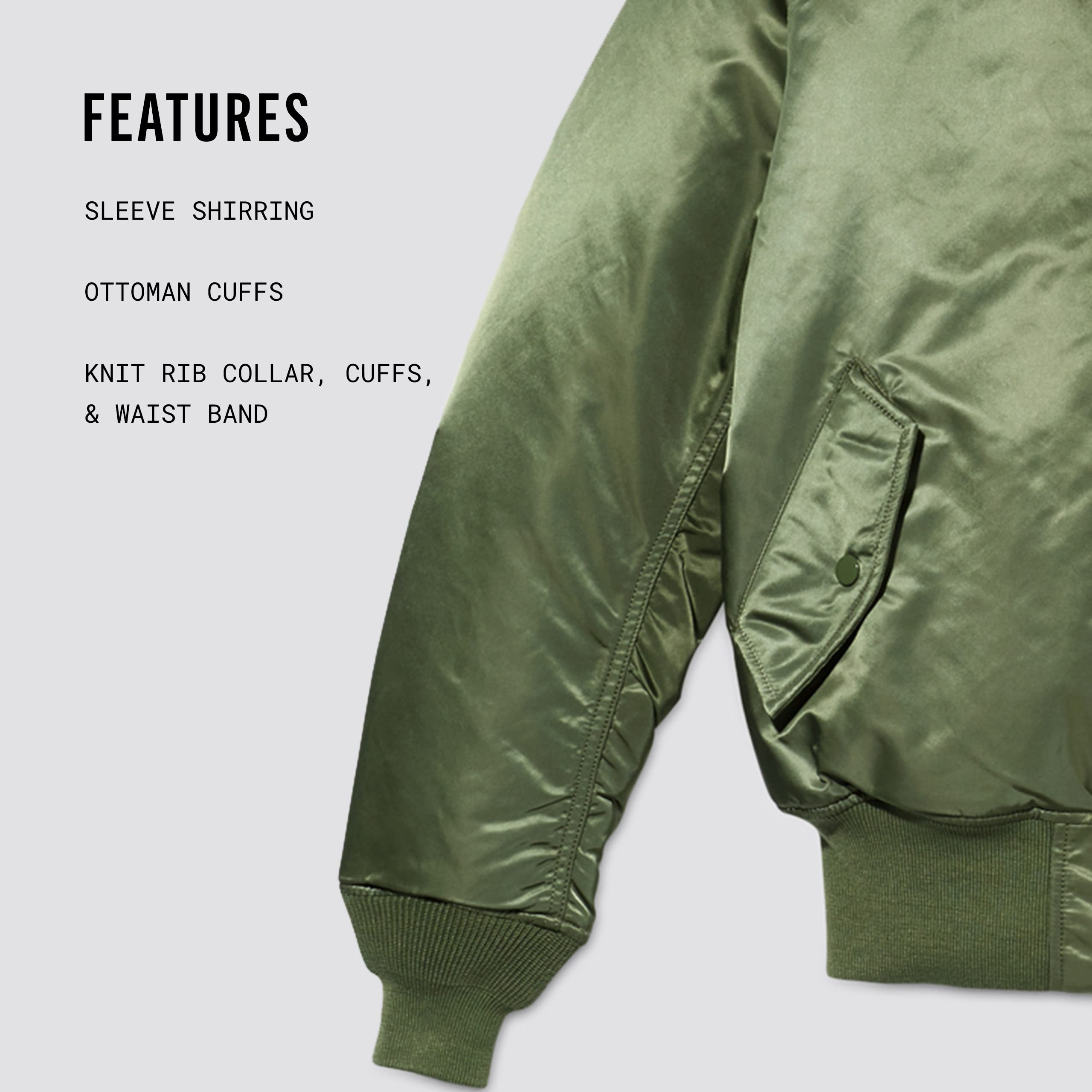 Alpha Industries MA-1 Bomber Flight Jacket - Men's Military Aviator Jacket with Water-Resistant Nylon - Perfect for Pilots, Outdoor Adventures & Streetwear Fashion