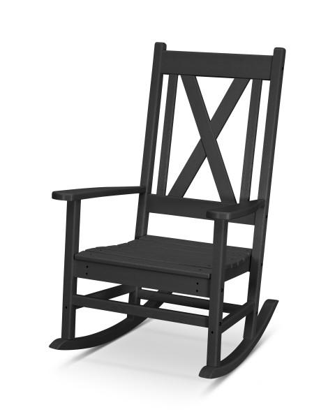 Polywood Braxton All-Weather Porch Rocking Chair - Durable Outdoor Furniture for Patio, Deck & Garden Relaxation