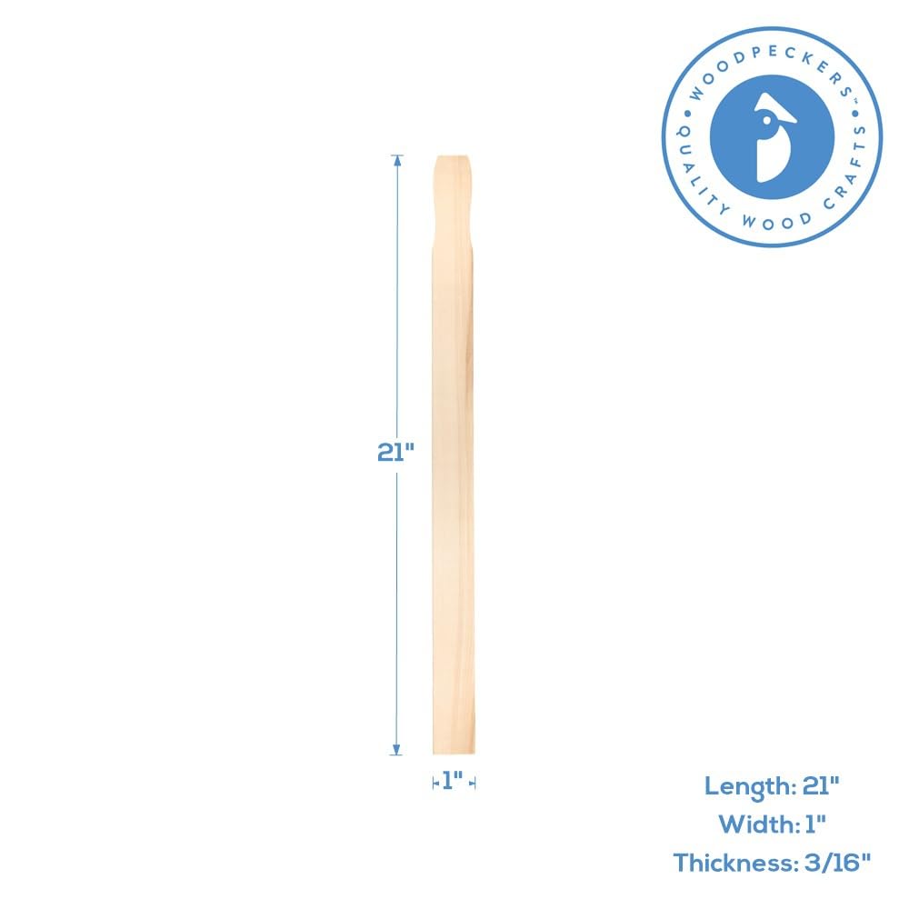 250 Pack 21 Inch Hardwood Paint Stir Sticks - Wooden Mixing Paddles for Epoxy, Resin, Paint, DIY Projects - Perfect for Crafting, Home Improvement, Garden Markers & Library Labels by Woodpeckers