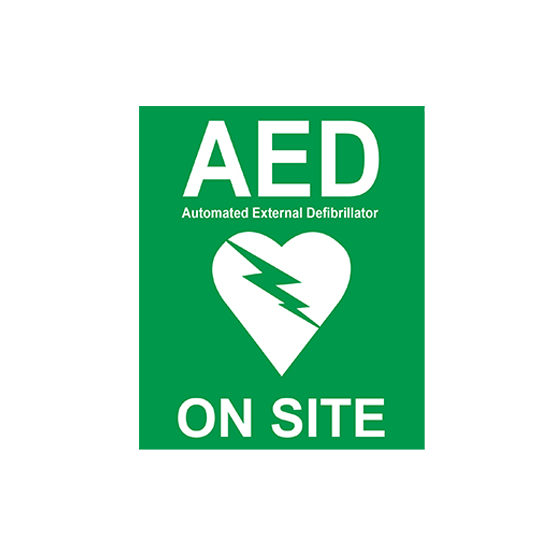 On Site AED Sticker - Emergency First Aid Defibrillator Sign for Workplace & Public Safety - Perfect for Offices, Schools, Gyms & Public Buildings