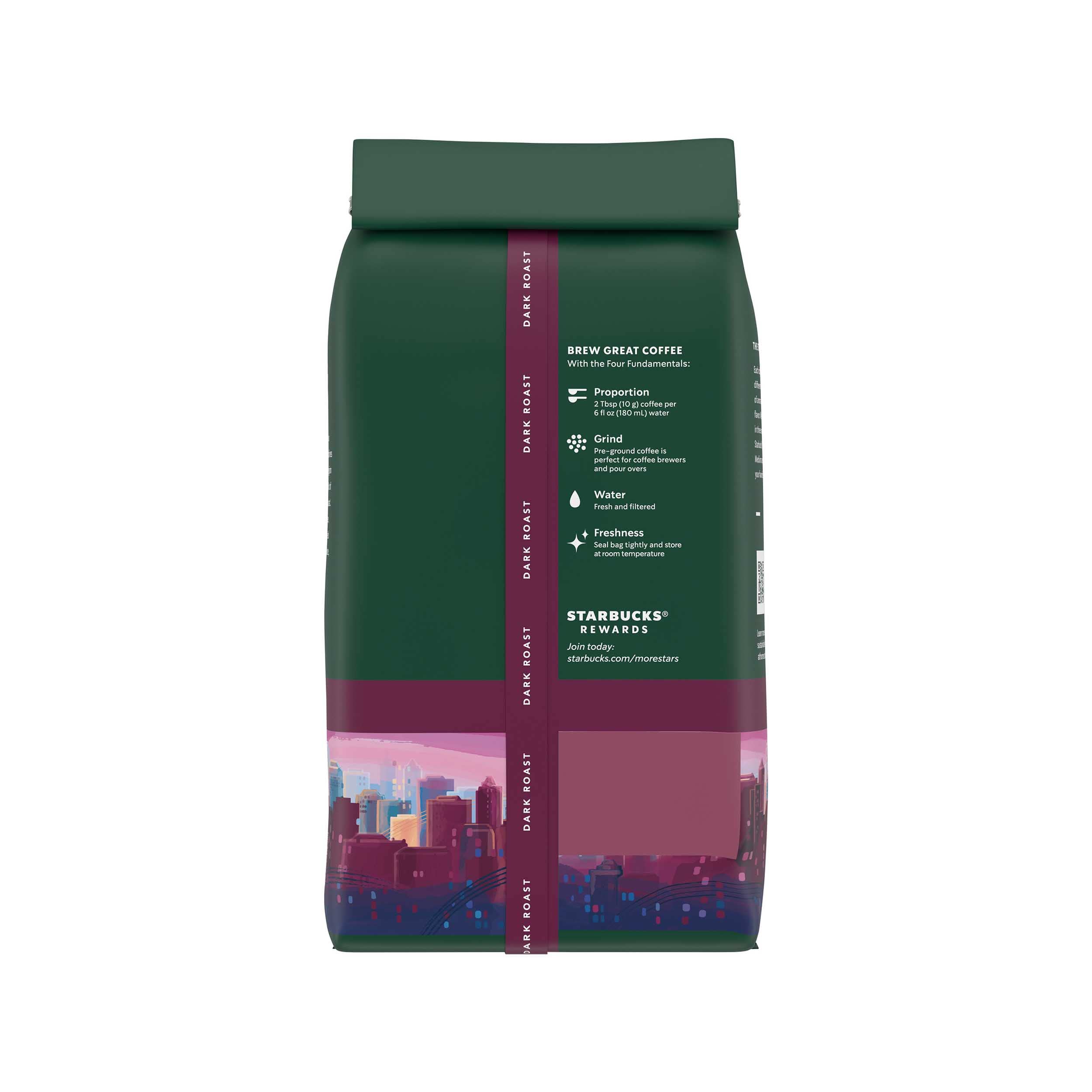 Starbucks Dark Roast Ground Coffee - 100% Arabica Beans, 6 Pack (12 oz Each) - Bold & Smooth Flavor for Morning Brew, Office Coffee or Gift Giving