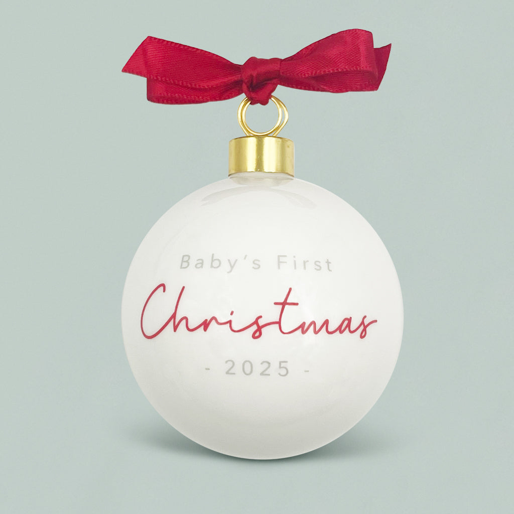 Personalized Baby's First Christmas Ornament - Custom Name & Date Keepsake for Newborns & Toddlers - Perfect for Holiday Decor & Family Memories