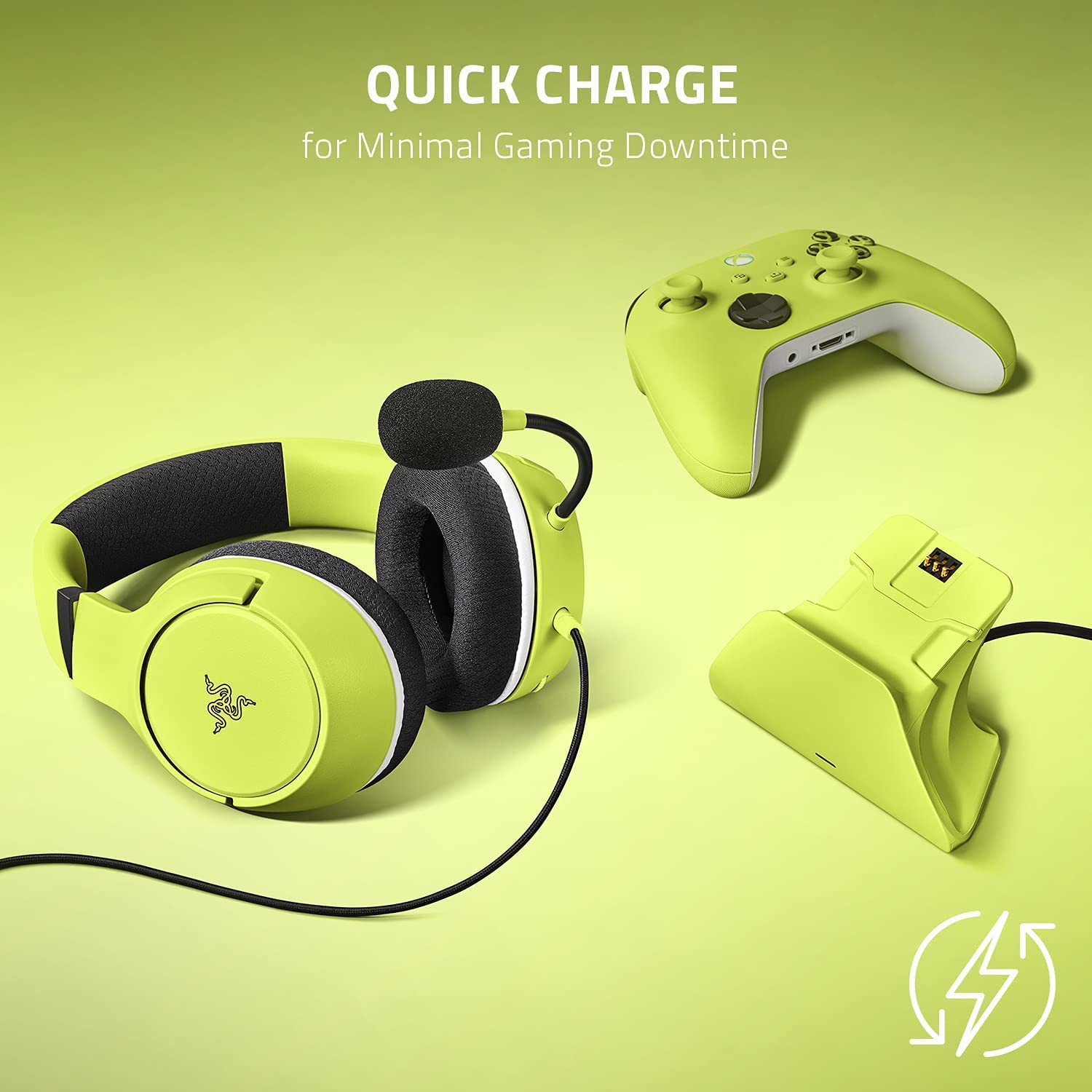 Razer Universal Quick Charging Stand for Xbox with Wireless Controller - Fast Charging, Magnetic Contact, Universal Compatibility, One-Handed Use - Robot White - Perfect for Gaming Sessions and Multiplayer Setups