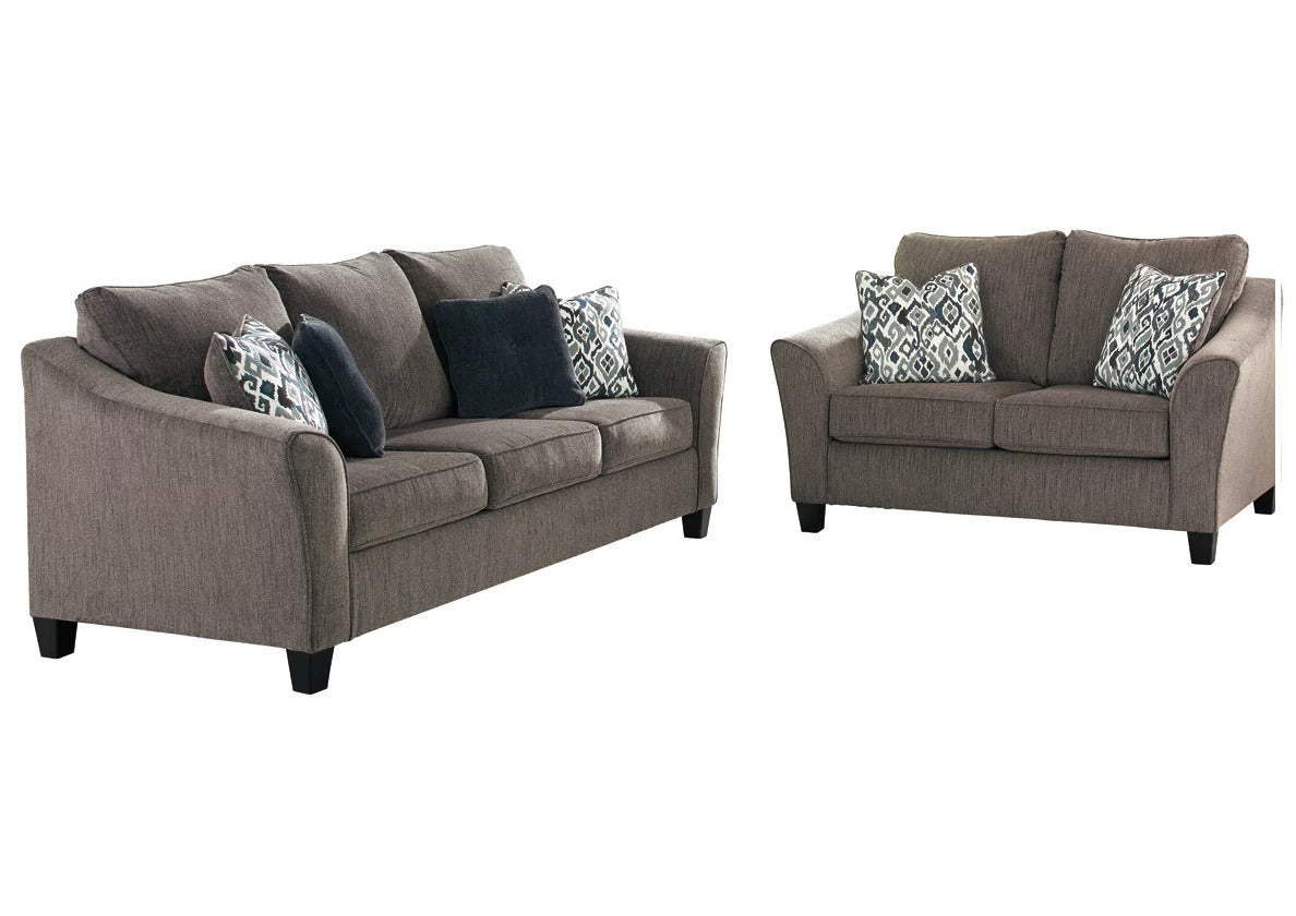 Gio Italia Naldini Sleeper Sofa in Slate Brown - Convertible 3-Seater Couch Bed for Small Spaces & Guest Rooms