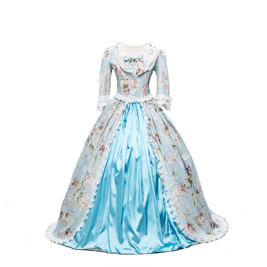 Victorian Ball Gown for Women - Elegant Long Sleeve Rococo Party Dress for Masquerade, Halloween, Cosplay & Formal Events