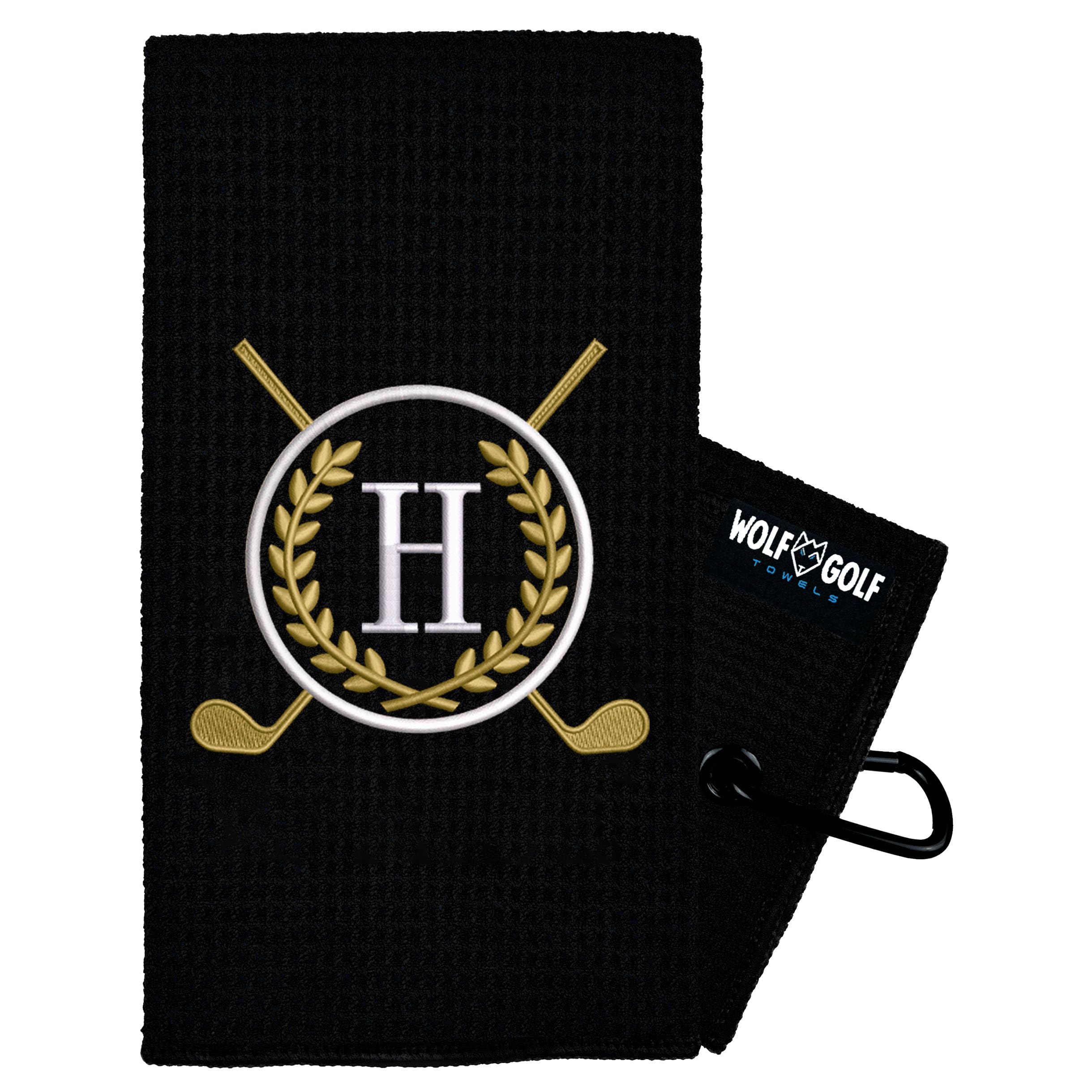 Personalized Monogram Golf Towels - Custom Embroidered Golf Gifts for Men & Women | Perfect for Golf Bags, Tournaments & Father's Day Gifts