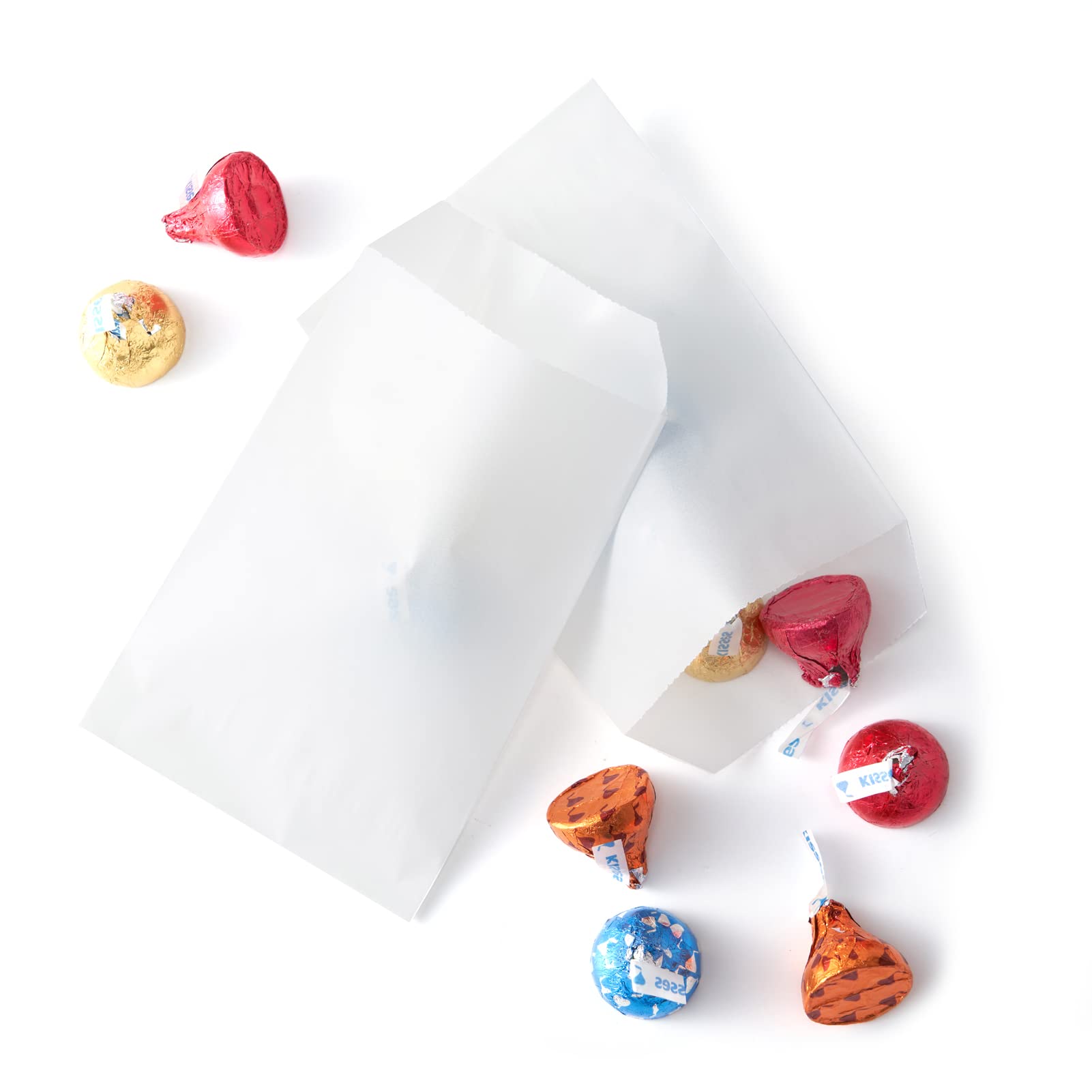 100 Pcs 4x6 Inches Glassine Waxed Paper Gift Bags - Eco-Friendly & Translucent for Party Favors, Wedding Invitations, Candy Packaging & Small Gift Wrapping