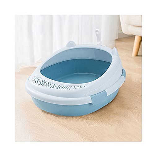 Premium Semi-Enclosed Cat Litter Box - Large Splash-Proof Design with Odor Control, Easy to Clean Kitten Litter Tray for Indoor Cats | Perfect for Small Apartments & Multi-Cat Homes (Size B)