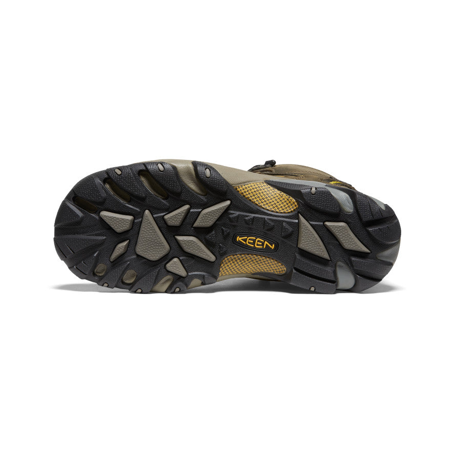 Men's KEEN Targhee II Mid Waterproof Hiking Boots - Black Olive/Yellow | Breathable & Durable Outdoor Shoes for Hiking, Trekking & Camping Adventures