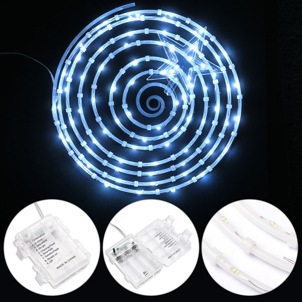 2ft Small Pre-Lit Spiral Christmas Tree with Battery Operation - Perfect for Tabletop Decor, Office, and Home Holiday Display | TheLAShop