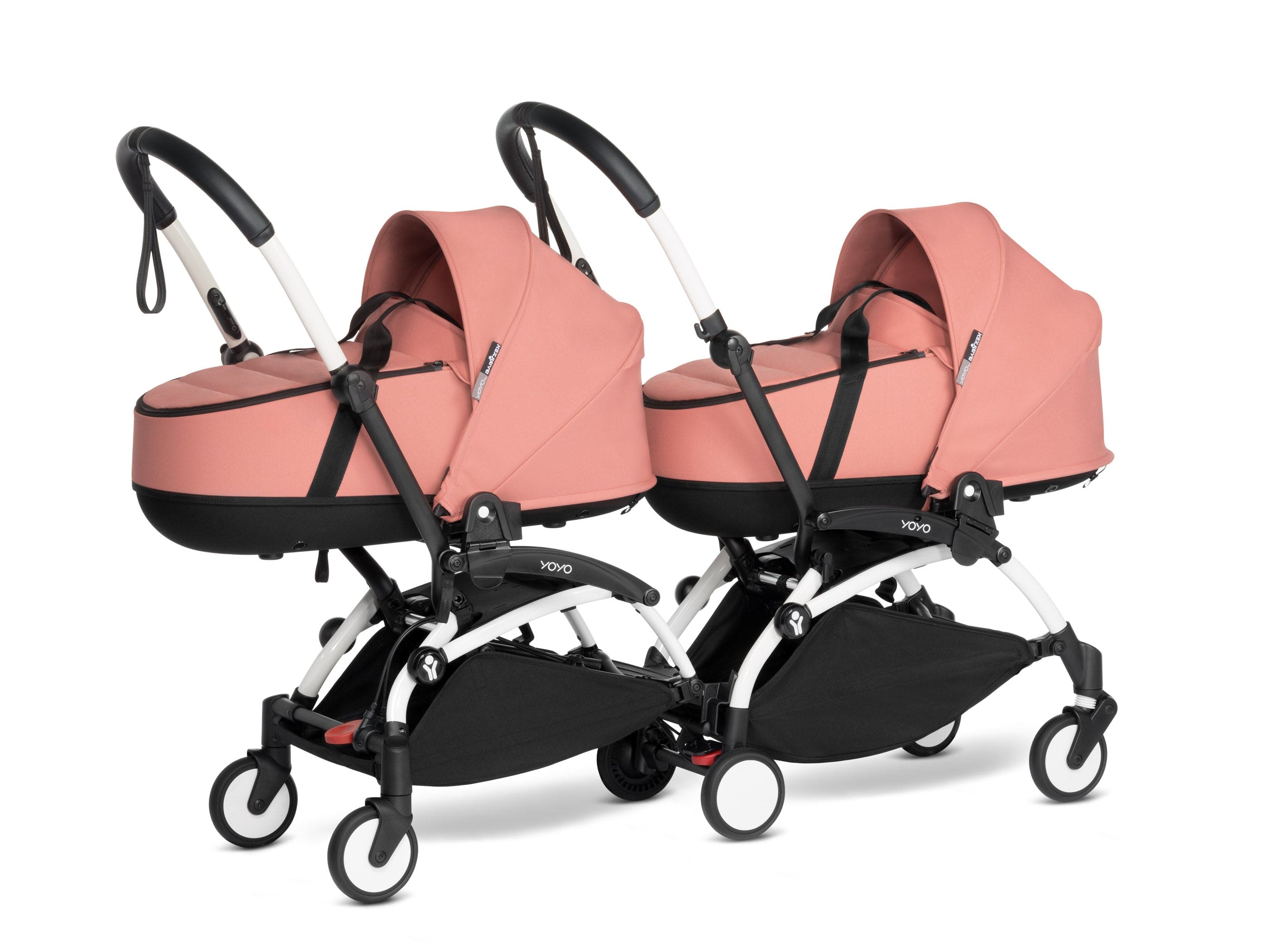 Stokke YOYO 3 Double Stroller with Bassinet - Lightweight Compact Travel Stroller for Twins - Perfect for Air Travel, City Walks & Outdoor Adventures