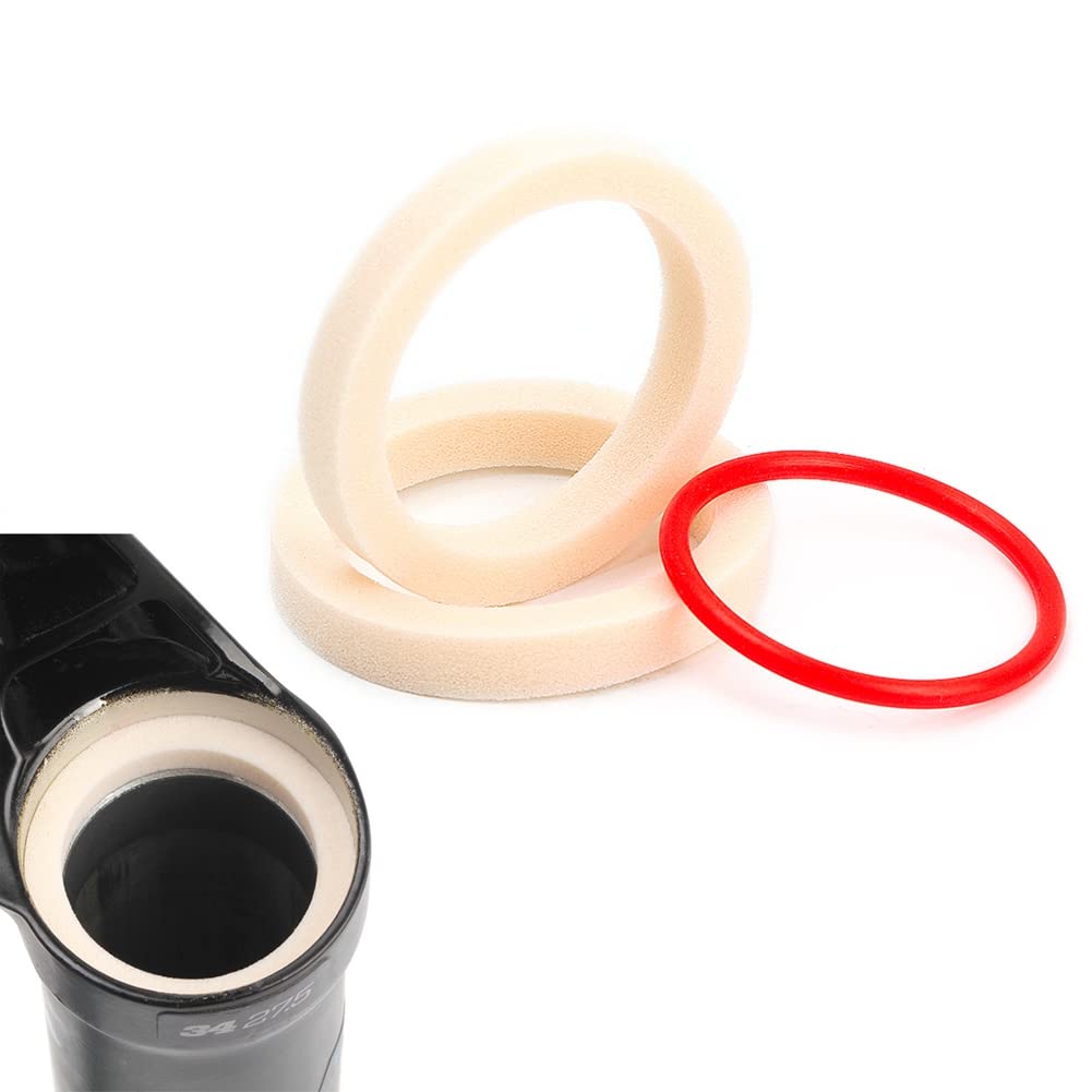 SEADEAR 2 Pack Bike Front Fork Dust Wipers - 36mm Suspension Foam Seals with O-Ring for MTB, Mountain & Road Bicycles | Prevent Dirt & Debris for Smooth Riding