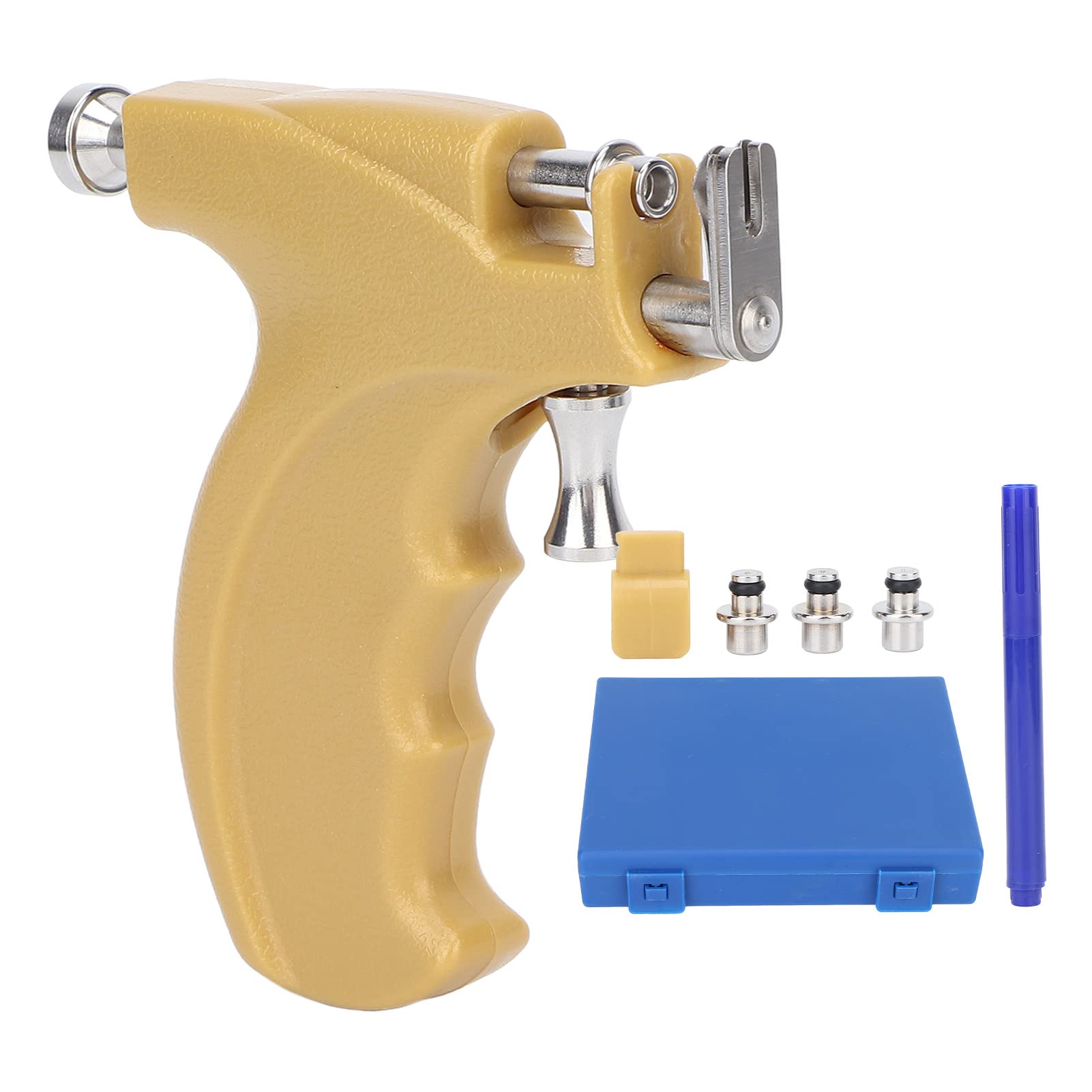 Professional Stainless Steel Ear Piercing Gun Kit - Safe & Reusable Body Piercing Tool Set for Ears, Nose, Navel & Lips | Salon & Home Use with Storage Box | Perfect for DIY Piercing, Jewelry Shops & Gift Giving