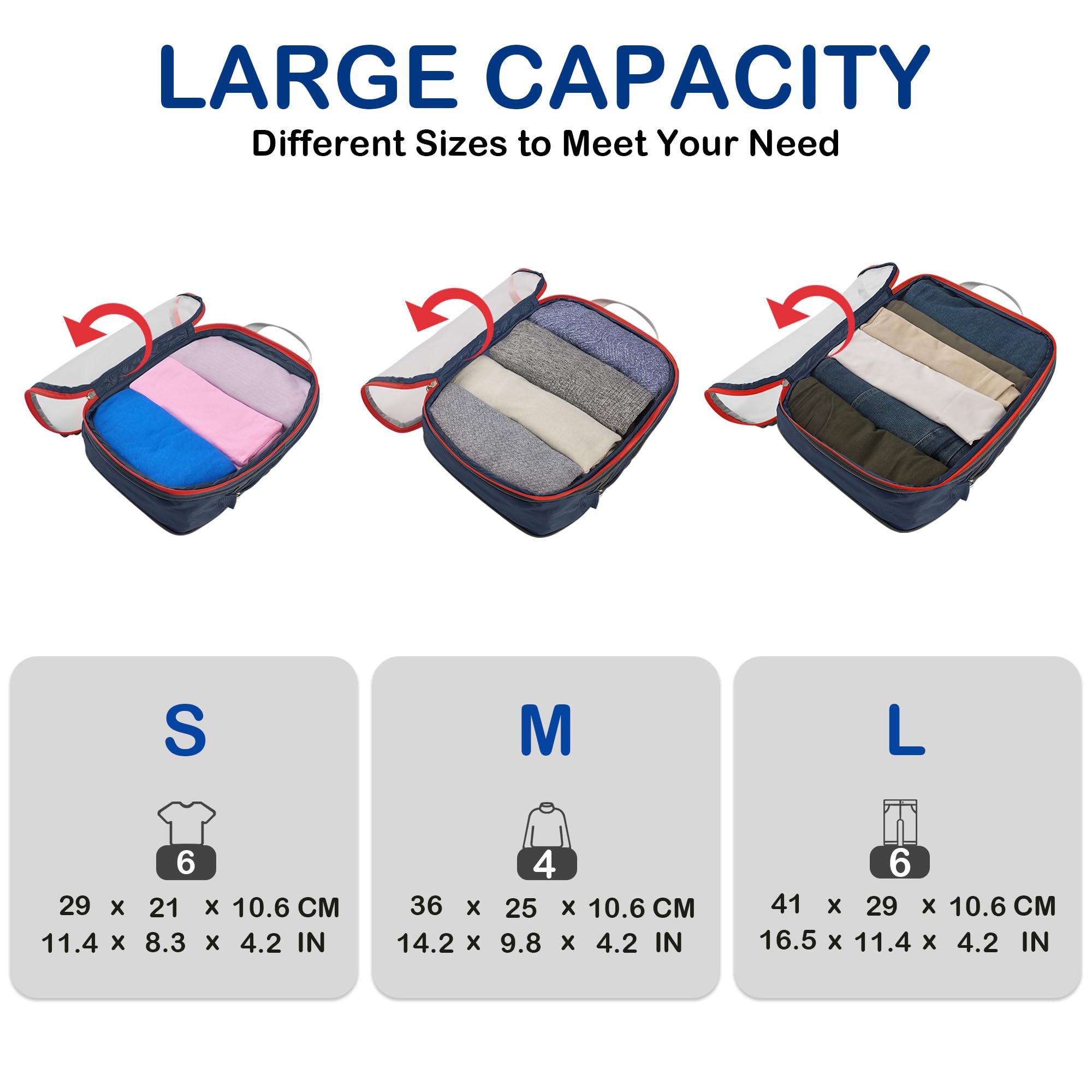 **Cipway Mesh Compression Packing Cubes - Ultralight Transparent Luggage Organizer Bags (3-Piece Set, Blue) | Travel Essentials for Carry-On Suitcase | Perfect for Business Trips & Vacations**