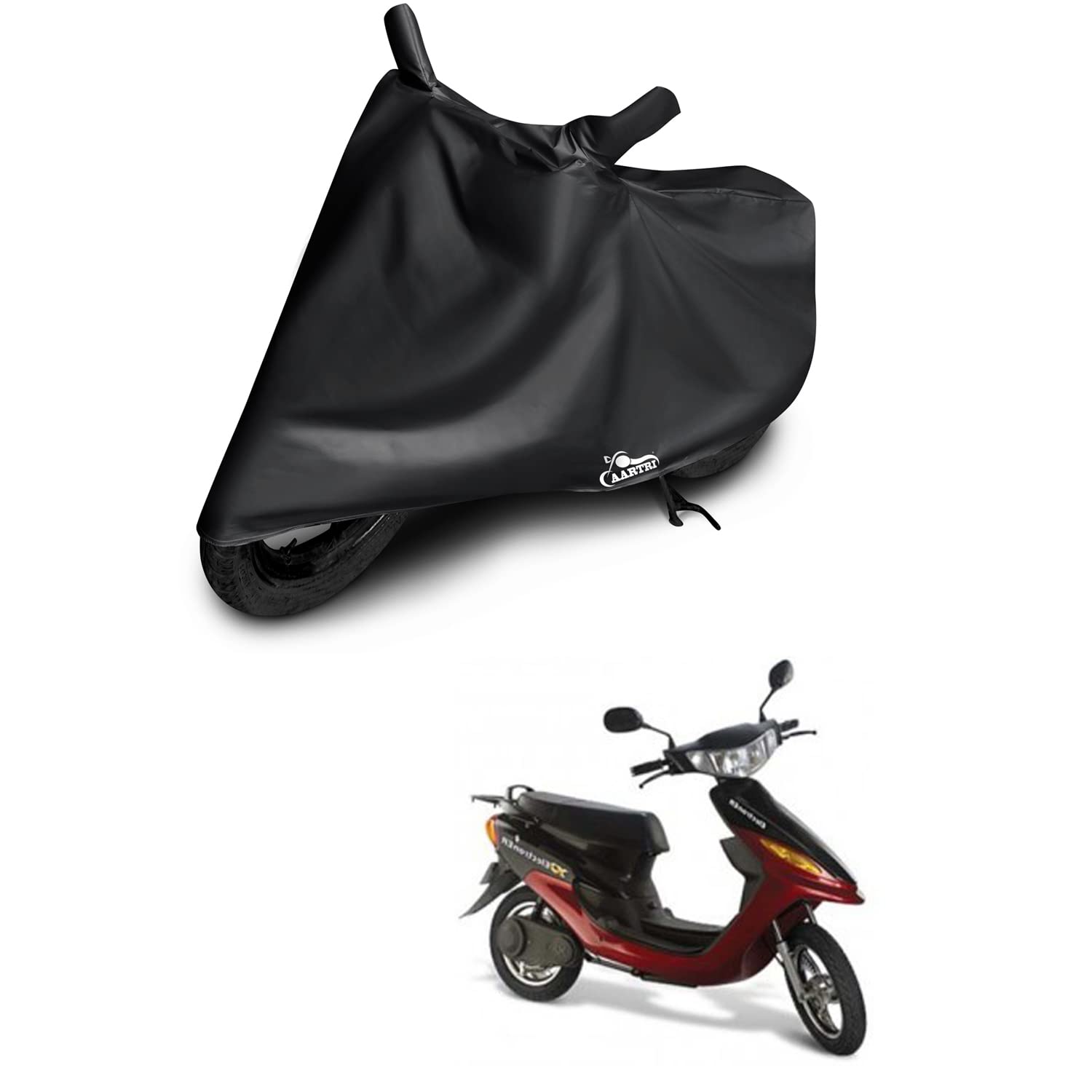DROHAR UV Protection Dustproof Body Cover for Indus Yo Electron ER 2022 (BS-2,3,4,6) - Black Motorcycle Seat Cover for Sun Protection & Outdoor Riding