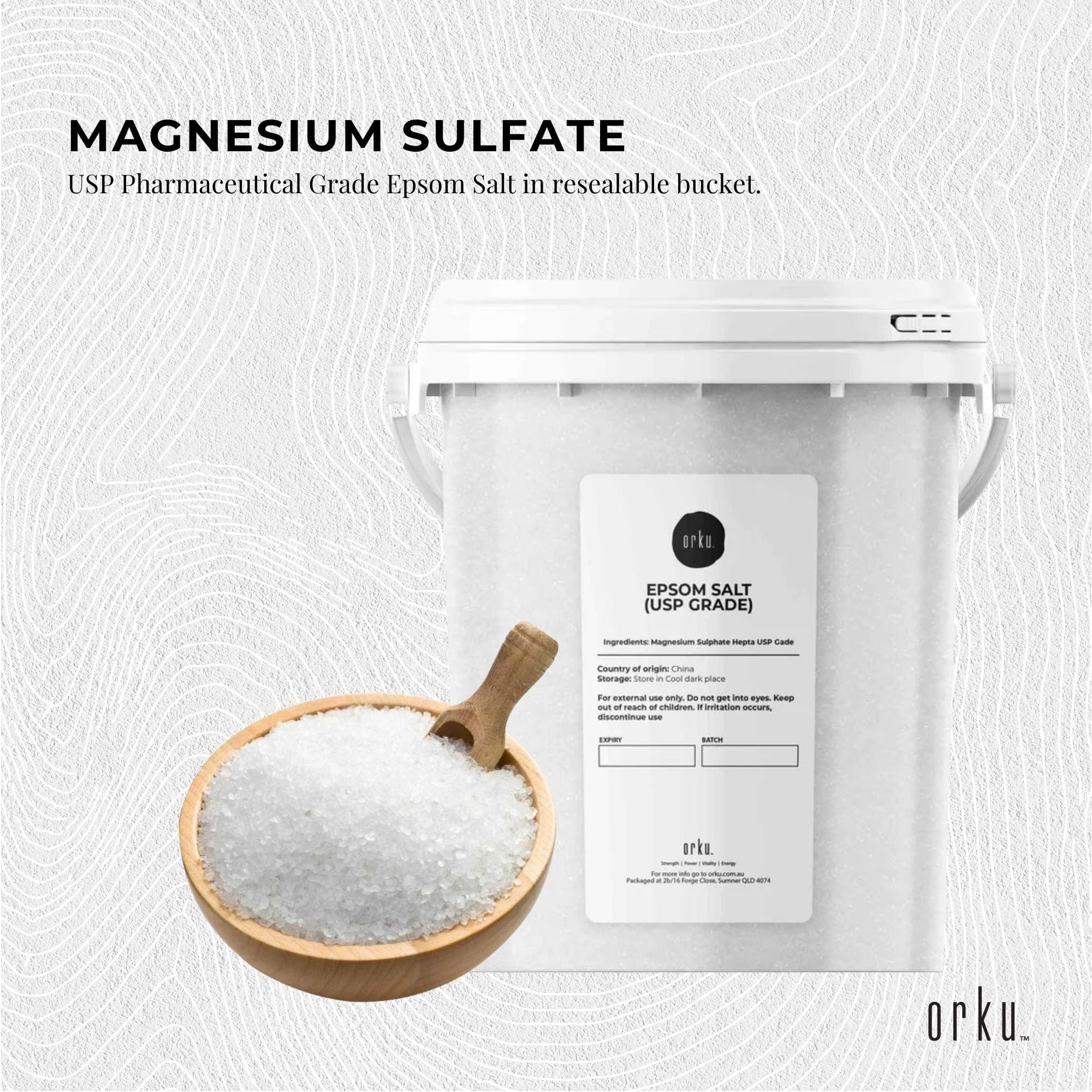 1.3kg USP Pharmaceutical Grade Epsom Salt - Magnesium Sulfate Bath Salts for Relaxation, Muscle Relief & Detox | Perfect for Spa, Bath & Foot Soak