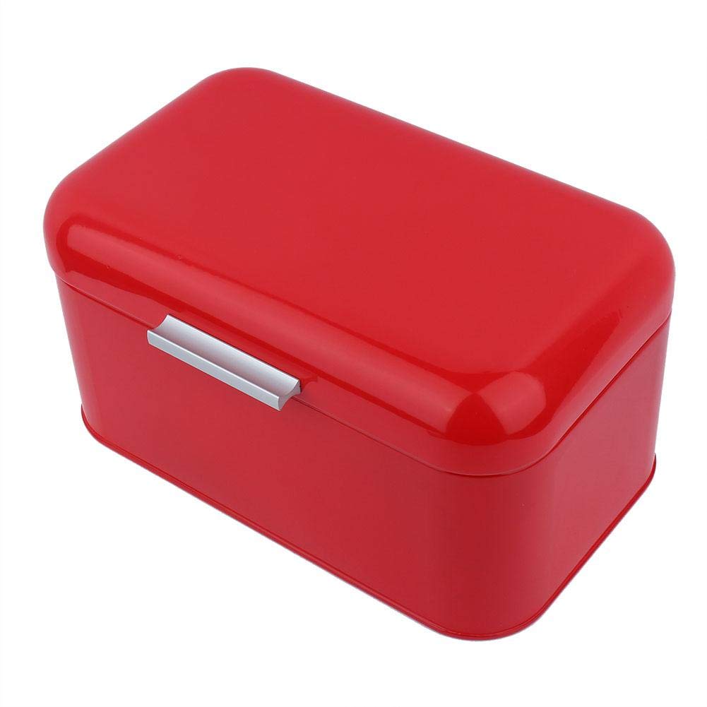 Non-Toxic Retro Bread Storage Box - Space Saving Kitchen Organizer for Countertop & Pantry, Easy Clean Food Container for Home & Living Room (Red) | Perfect for Bread, Pastries & Snack Storage