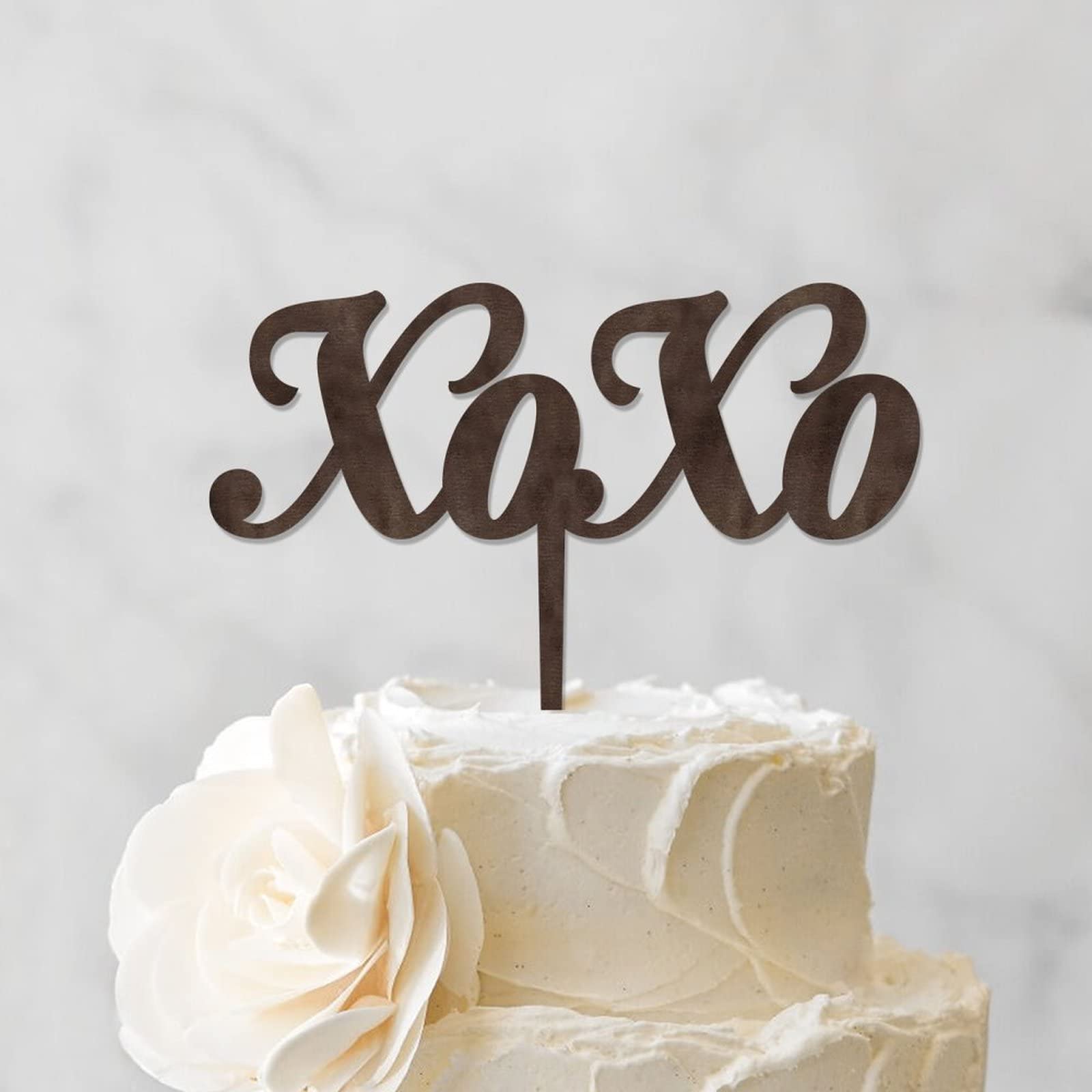 Personalized Mr & Mrs Cake Topper - Wooden Wedding Cake Decor with Funny Love Quotes - Engagement, Bridal Shower & Anniversary Gift - Perfect for Wedding Cakes, Cupcakes & Dessert Tables