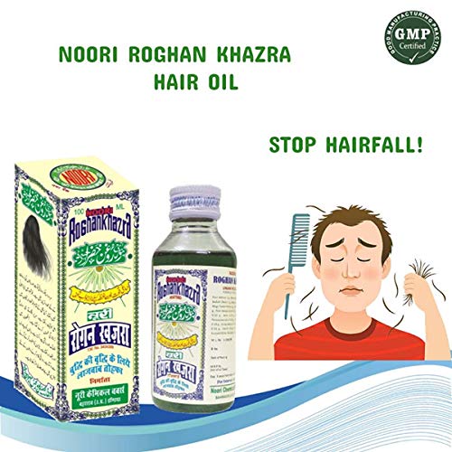 Noori Roghan Khazra Hair Oil 200ml - Natural Hair Growth Treatment for Dry & Damaged Hair - Perfect for Daily Hair Care & Scalp Massage