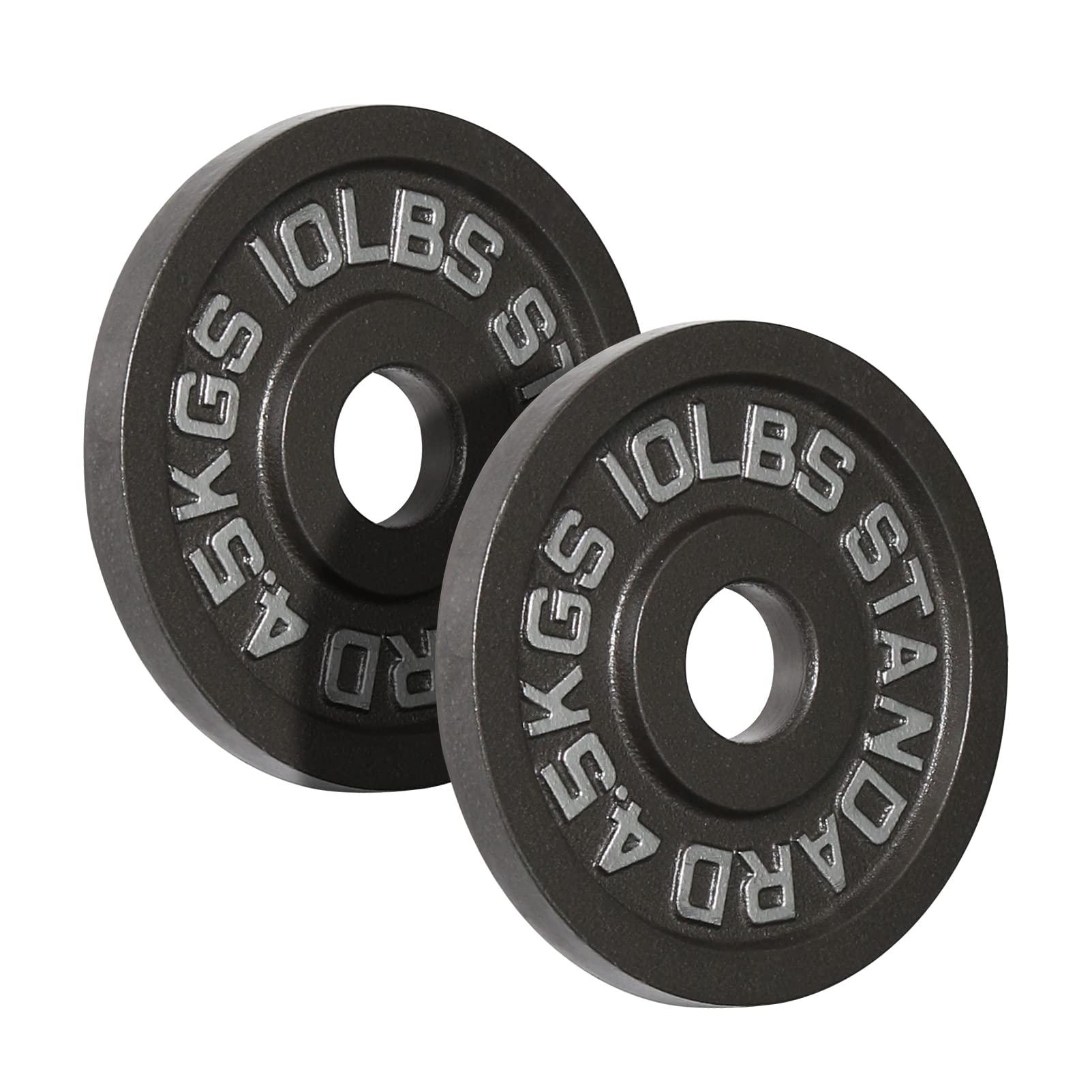 RitFit 2-inch Olympic Cast Iron Weight Plates - 2.5-45 LB Solid Barbell Plates for Strength Training, Weightlifting & CrossFit (Single or Pair) - Perfect for Home Gym, Commercial Gym & Powerlifting Workouts