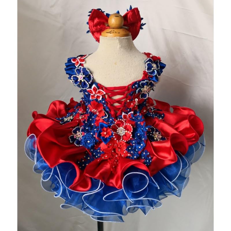 Handmade Beaded Pageant Dress for Toddlers - Jenniferwu Princess Gown for Pageants, Photo Shoots & Special Occasions
