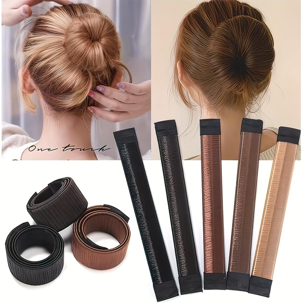 CHANDERKASH French Twist Bun Maker & Ponytail Holder - 2 Pack Hair Styling Tool for Effortless Updos, Braids & Chic Hairstyles | Perfect for Weddings, Parties & Everyday Elegance