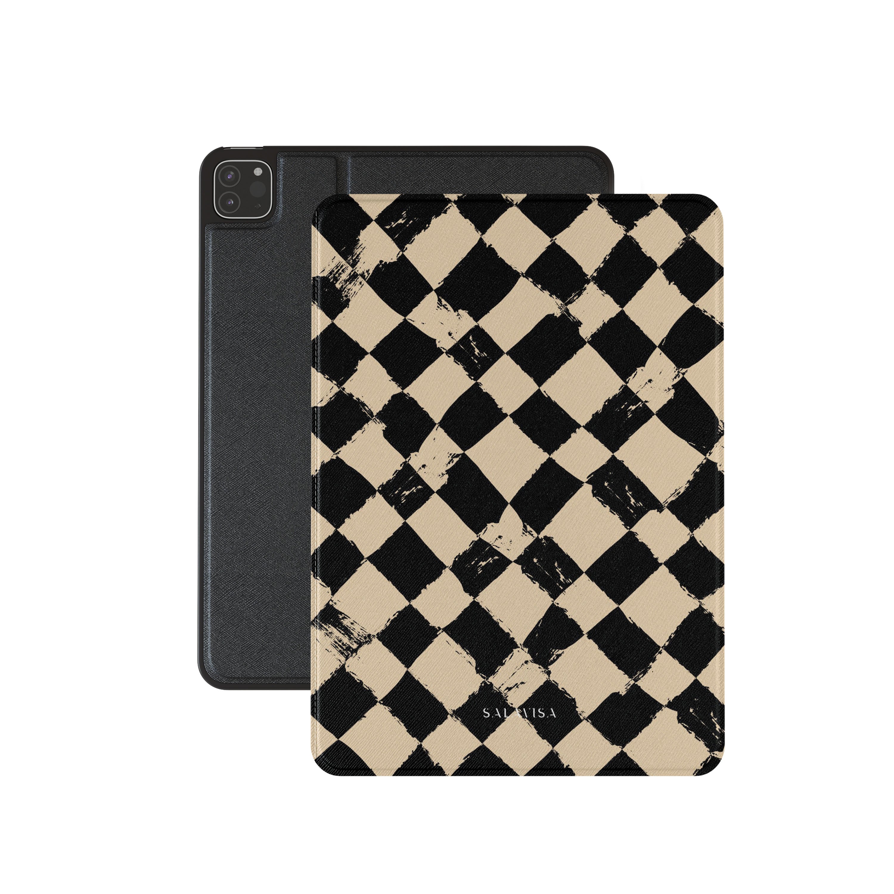 Premium Chess Cross Board iPad Case - Durable Protective Cover for iPad Pro/Air/Mini - Perfect for Chess Enthusiasts & Gamers - Ideal for Travel, School & Home Use