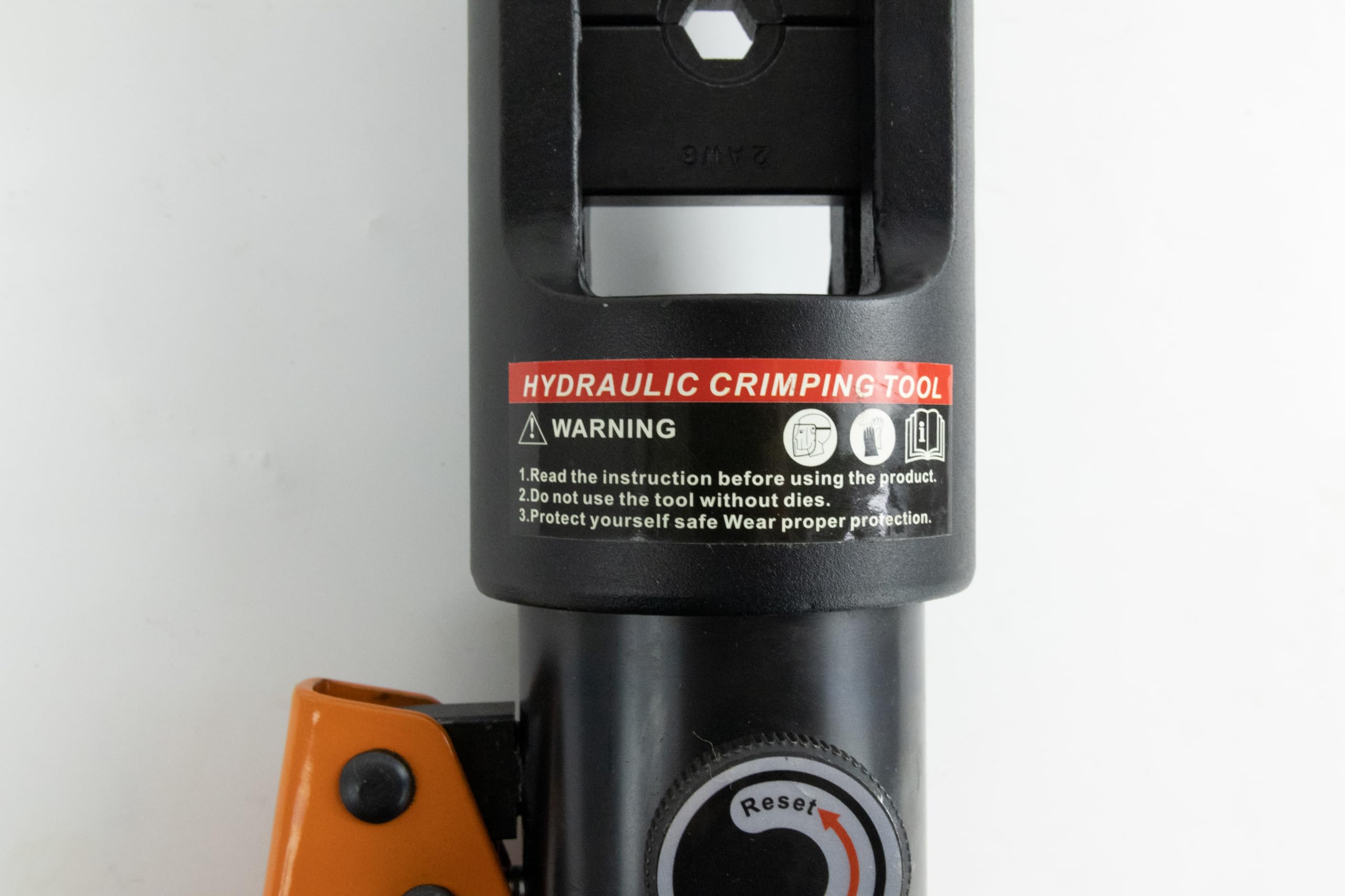 16 Ton Hydraulic Wire Crimper Tool with 13 Pairs Standard US Dies - Crimps 6 AWG to 600 MCM Battery Cables & Lugs | Professional Electrical, Automotive & Marine Wiring Applications
