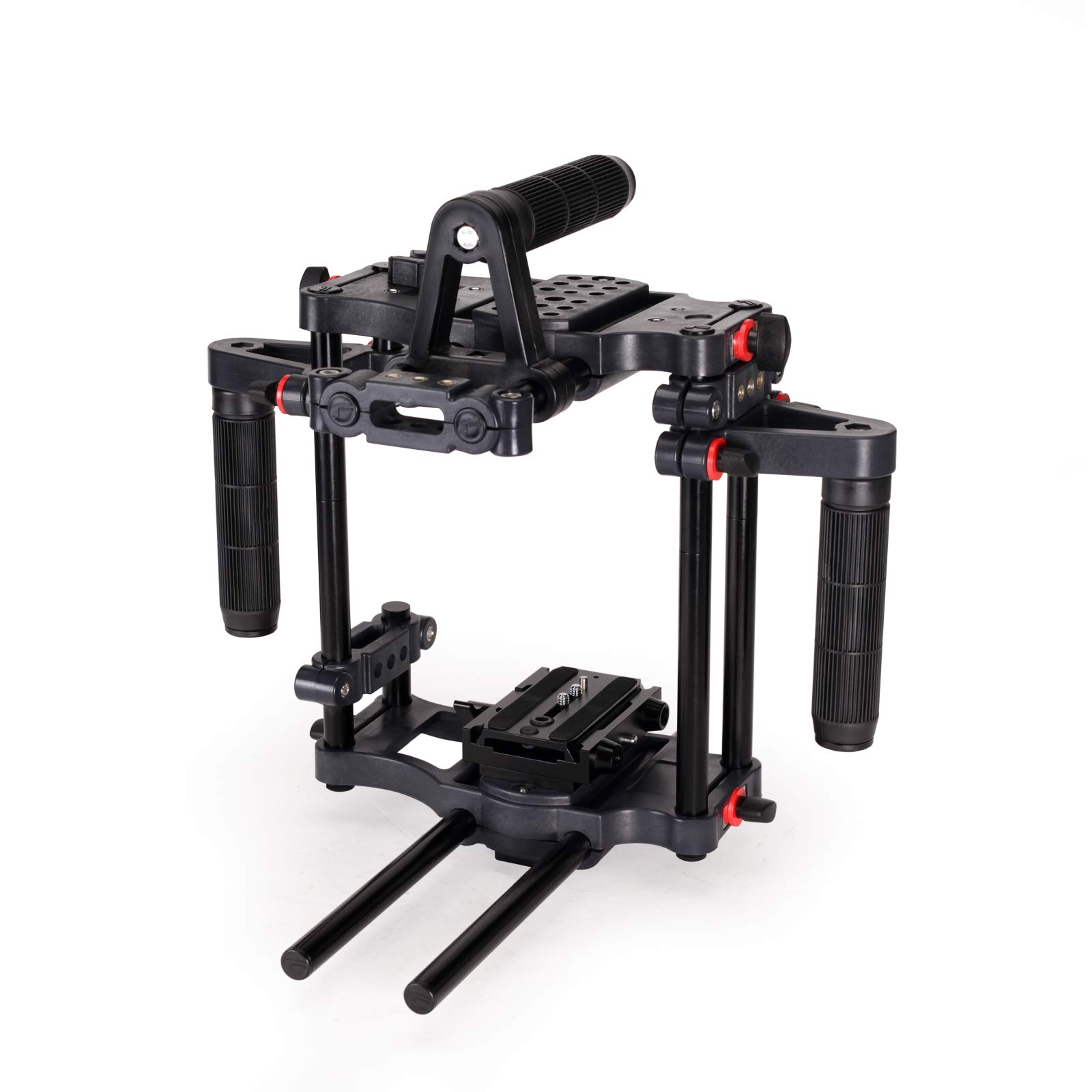Best DSLR Video Camera Cage Mount Rig Kit - Durable FCCTH Cage for Professional Filmmaking - Perfect for Vlogging, YouTube & Cinematic Shots