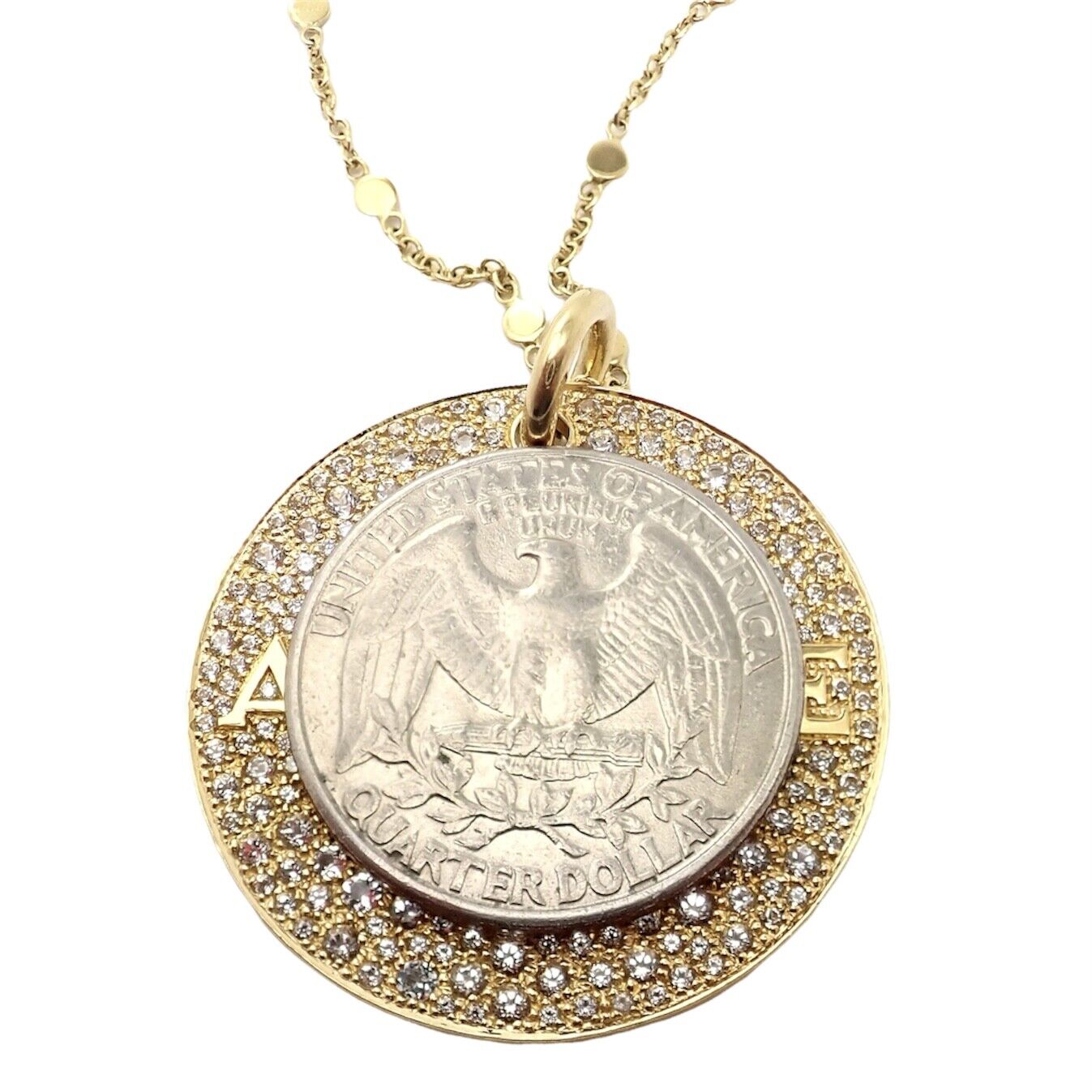 Pasquale Bruni 18k Yellow Gold Large Diamond & Sapphire Amore Pendant Necklace | Luxury Jewelry for Women | Perfect for Anniversaries, Weddings & Special Occasions