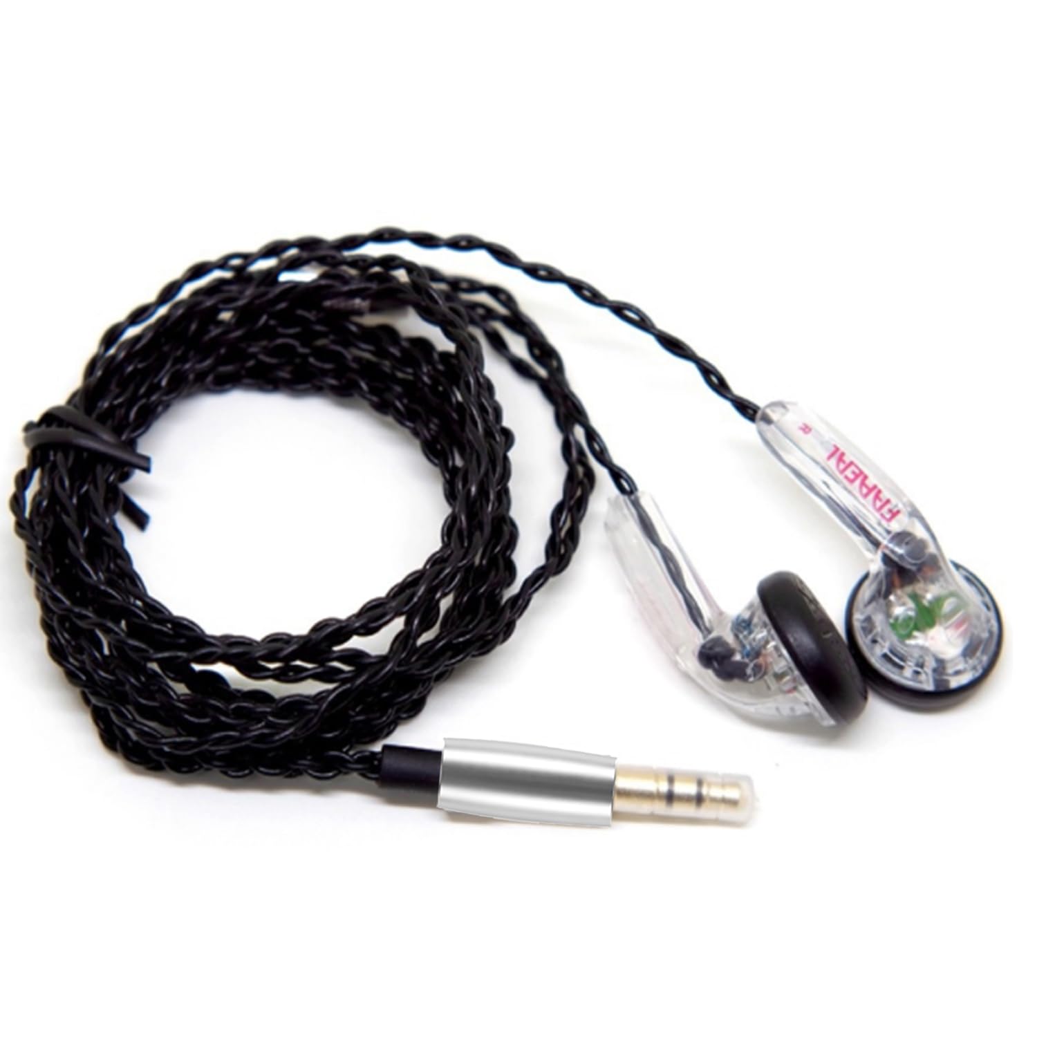 Snow-Lotus 1.0 Wired In-Ear Headphones - 64 Ohm HiFi Earphones with Balanced Sound & HD Bass - 3.5mm Flat Head Earbuds for Music Lovers (Transparent) - Perfect for Commuting, Workouts & Gaming