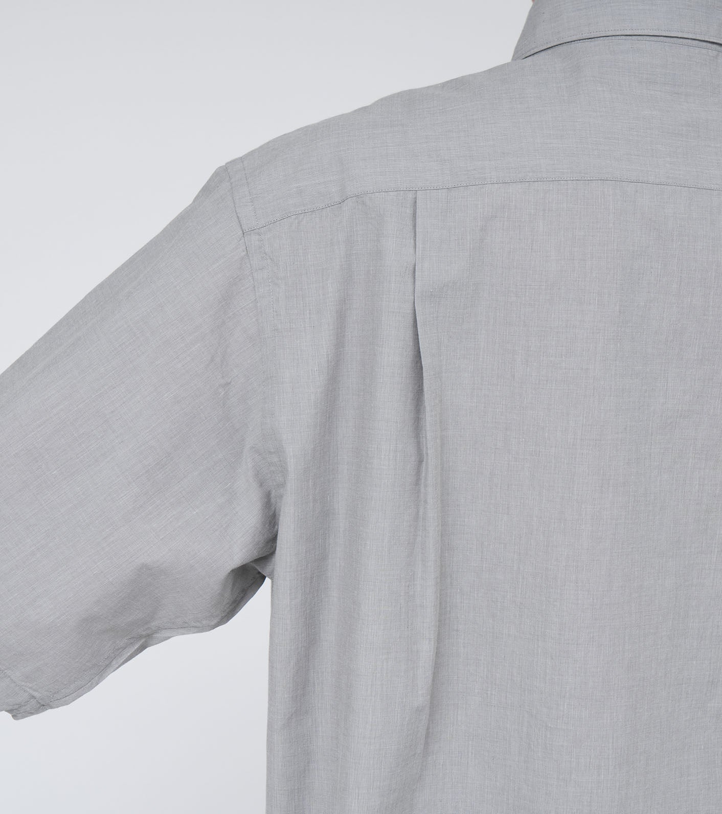 Nanamica Regular Collar End on End Short Sleeve Shirt Grey - Stylish Casual Wear for Men, Perfect for Office, Outings & Summer Travel