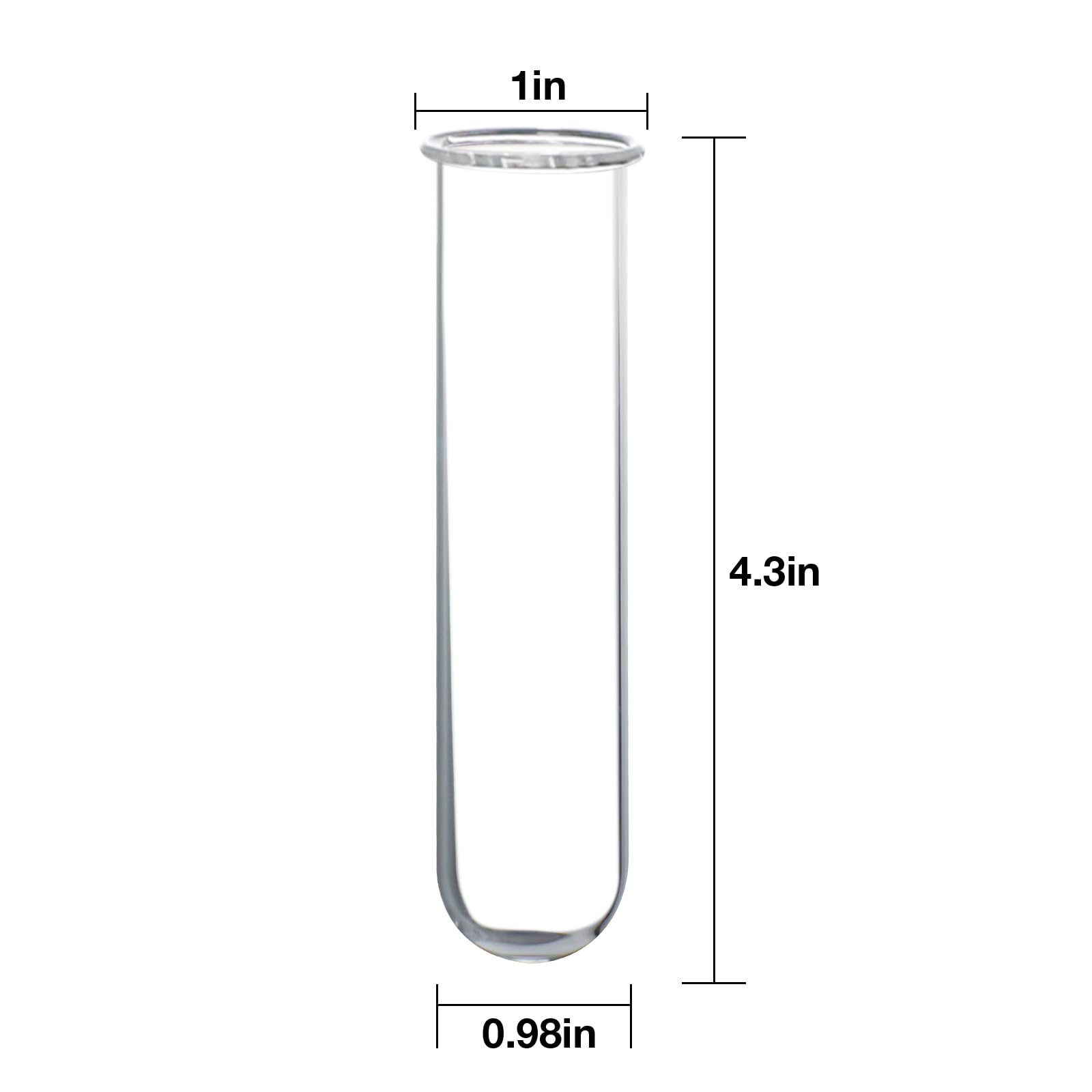 XXXFLOWER Glass Propagation Stations - 4 Clear Test Tube Vases for Hydroponic Plant Cuttings, Wall Terrarium & Home Office Decor | Perfect for Indoor Gardening, Plant Hangers, and Wall Display