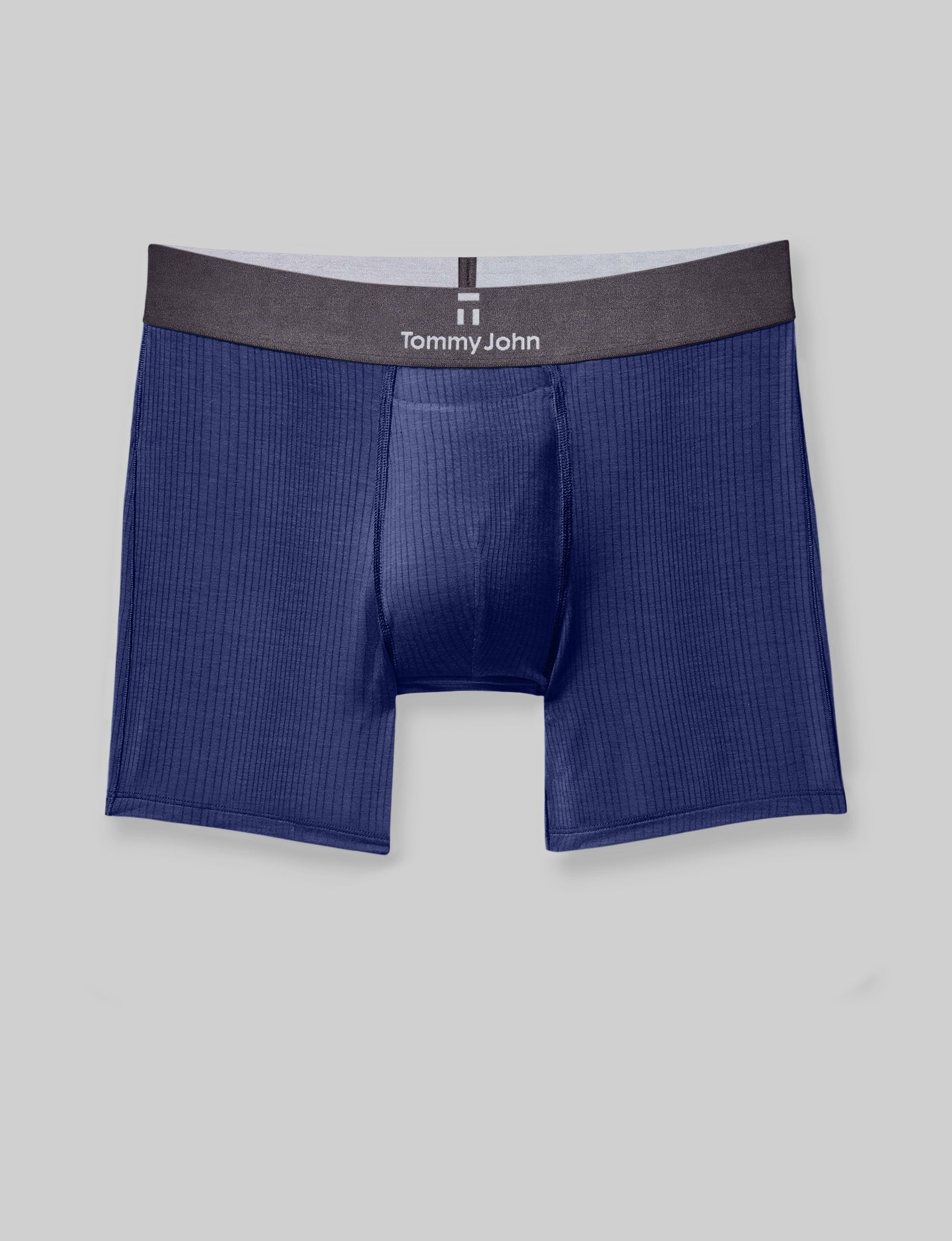 Premium Second Skin Luxe Rib Mid-Length Boxer Briefs - 6 Pack | Ultra-Soft Breathable Underwear for Men | Perfect for Workout, Lounge & Everyday Comfort