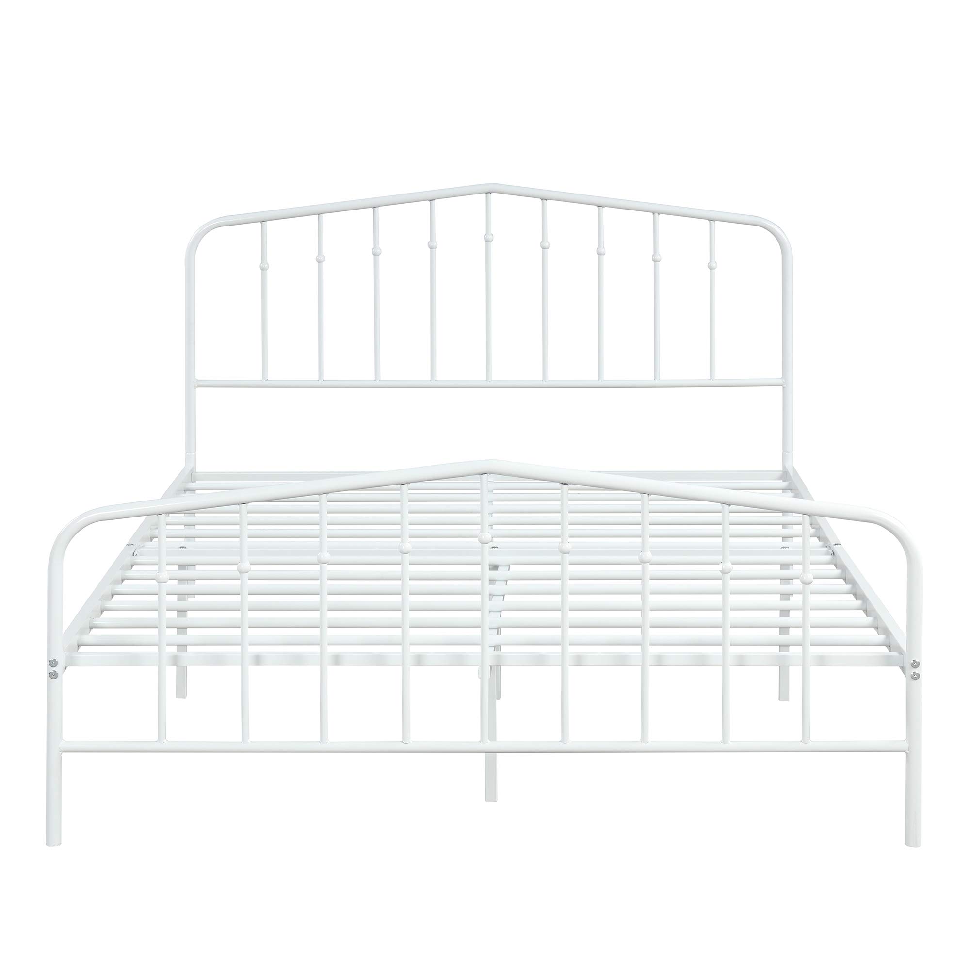 RUNNA Full Size Bed Frame - Sturdy Metal Platform Bed with Headboard & Footboard, No Box Spring Needed, Under Bed Storage Space | Ideal for Bedrooms, Guest Rooms & Small Spaces
