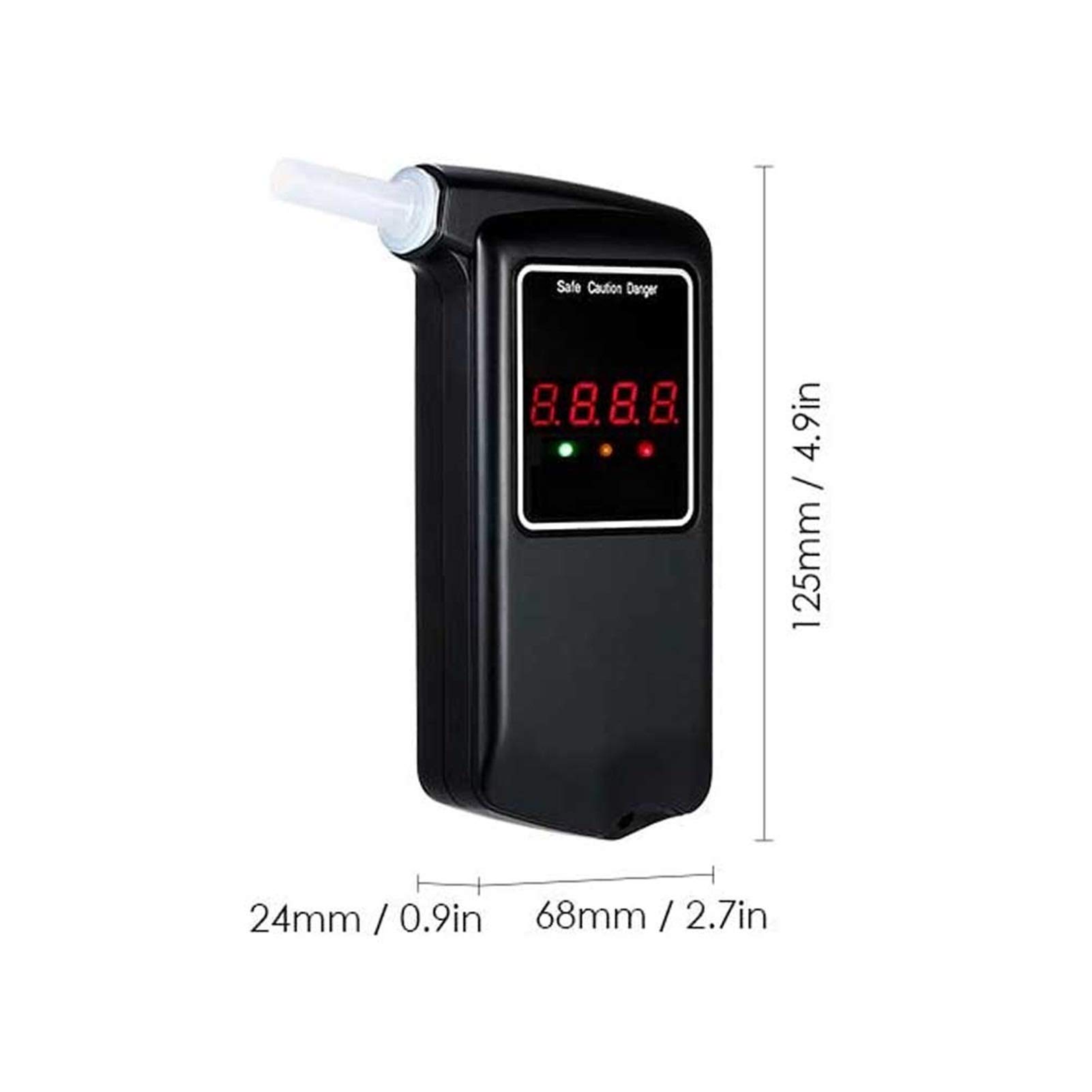 Professional Digital Breathalyzer Alcohol Tester with LCD Display & 10 Mouthpieces - Accurate BAC Detector for Personal, Workplace, and Road Safety | Perfect for Drivers, Parents, and Party Safety Checks