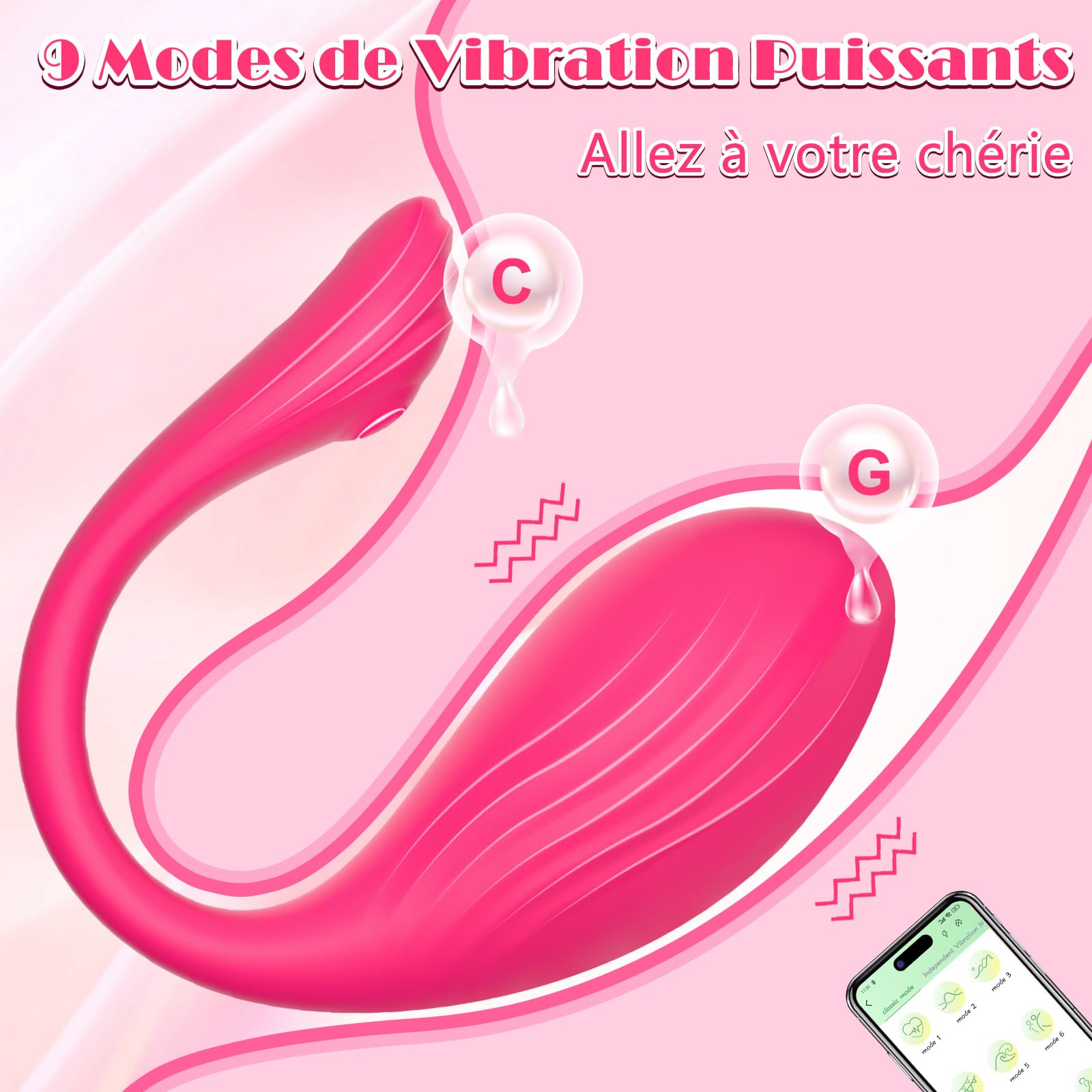 Remote Control Vibrating Egg for Women - APP Controlled Bullet Vibrator, Clitoral & G-Spot Stimulator, Rechargeable Waterproof Sex Toy for Couples - Perfect for Long Distance Play & Romantic Nights