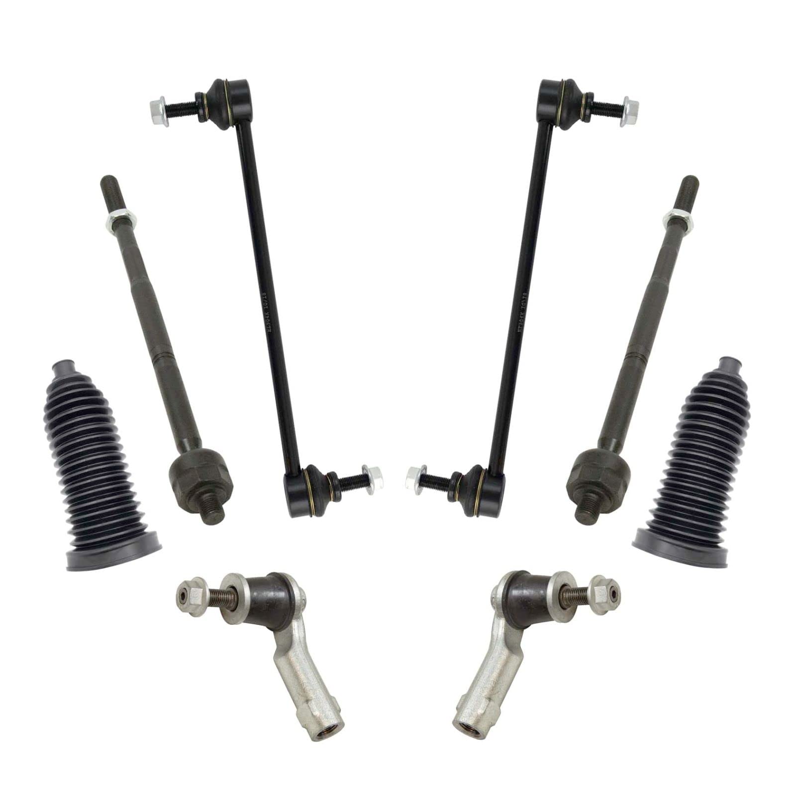 Steering & Suspension Kit - Rack & Pinion, Bellows, Sway Bar, Stabilizer Link, Tie Rod for 2015-2017 Chrysler 200 & 2013-2016 Dodge Dart - Improve Handling & Ride Comfort for City Driving & Highway Cruising