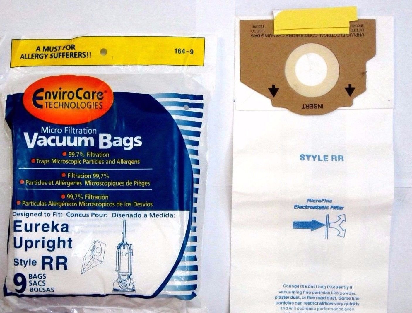 9 Eureka Style RR Vacuum Bags - Micro Lined Allergen Filtration #61115 for Boss Smart Vac 4800 - Perfect for Pet Hair, Dust & Allergy Relief in Homes & Offices