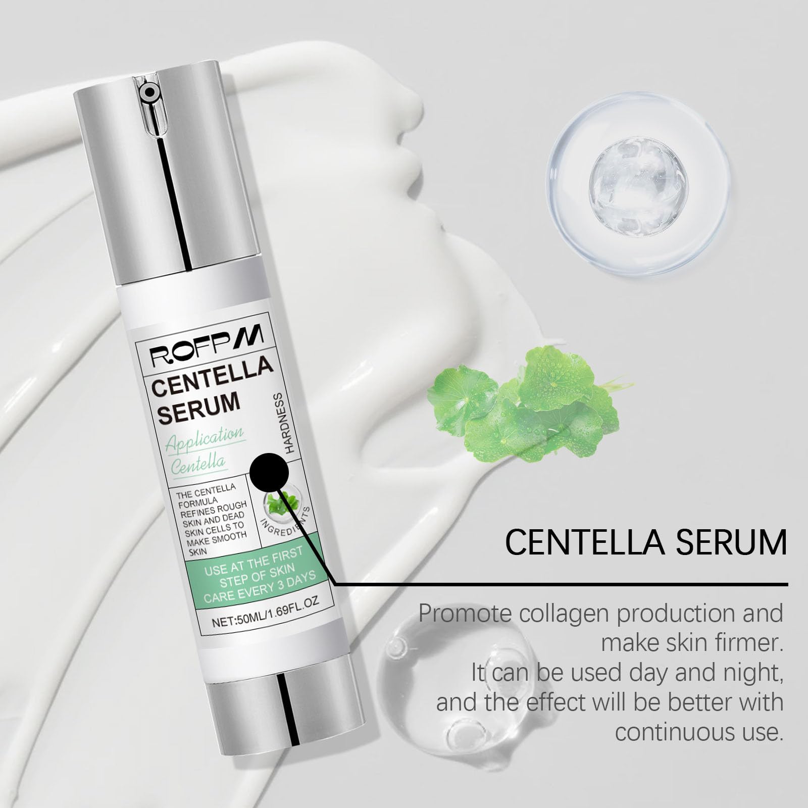 Centella Ampoule Serum - Deep Nourishing & Hydrating Facial Serum for Dry Skin | Korean Skincare for Moisturizing & Repairing | Day & Night Use for Glowing Complexion