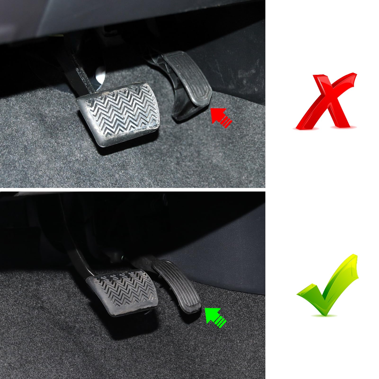 TTCR-II Car Pedal Covers for Toyota Corolla 2020-2025 & Corolla Cross 2022-2025 - Automatic Transmission Brake & Gas Pedal Set (2Pcs) - Anti-Slip Grip for Safe Driving & Custom Interior Upgrade