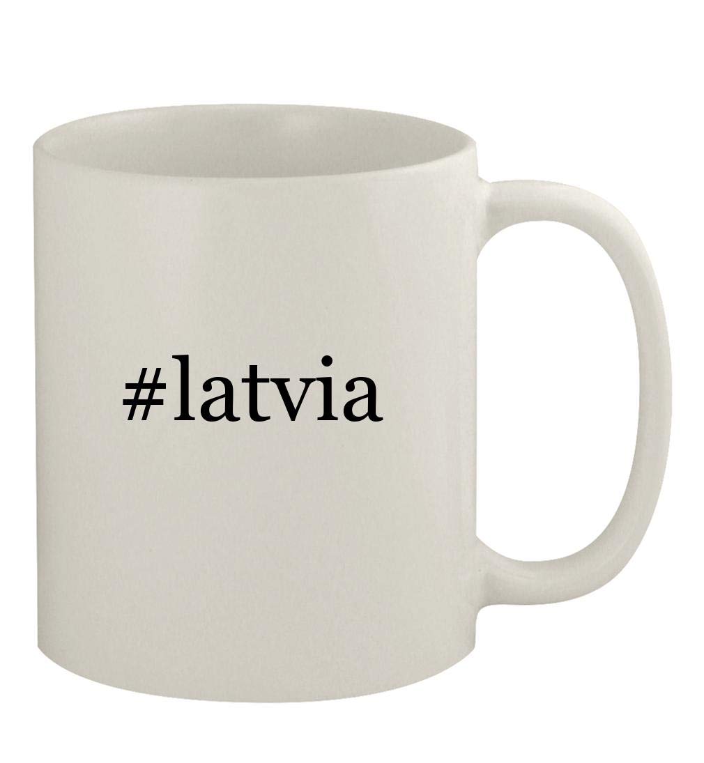 Premium 11oz Ceramic White Coffee Mug - Elegant Latvian Design for Home, Office & Gifts - Perfect for Morning Coffee, Tea or Hot Chocolate