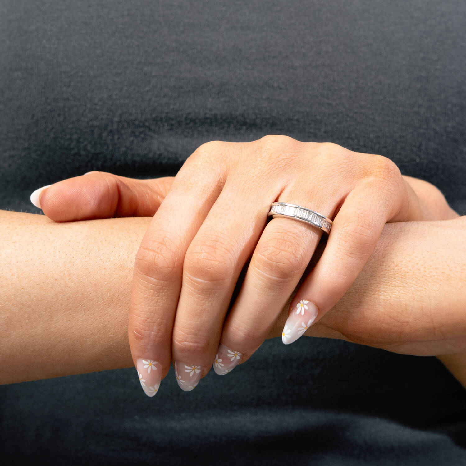 Platinum Diamond Eternity Wedding Band for Women - Elegant Stackable Ring for Bridal, Anniversary & Special Occasions